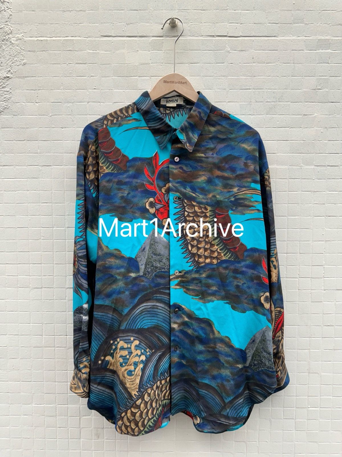 Kansai Yamamoto Kansai Yamamoto blue dragon shirt Size US M / EU 48-50 / 2 - 1 Thumbnail
