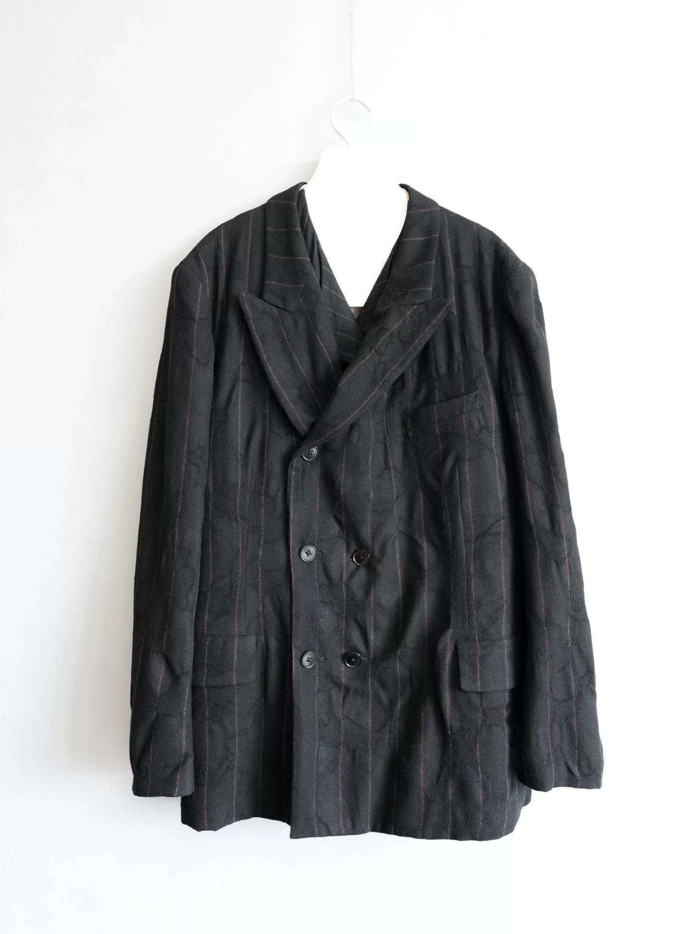 Yohji Yamamoto yohji yamamoto double-breasted stripe jacket Size US L / EU 52-54 / 3 - 1 Thumbnail