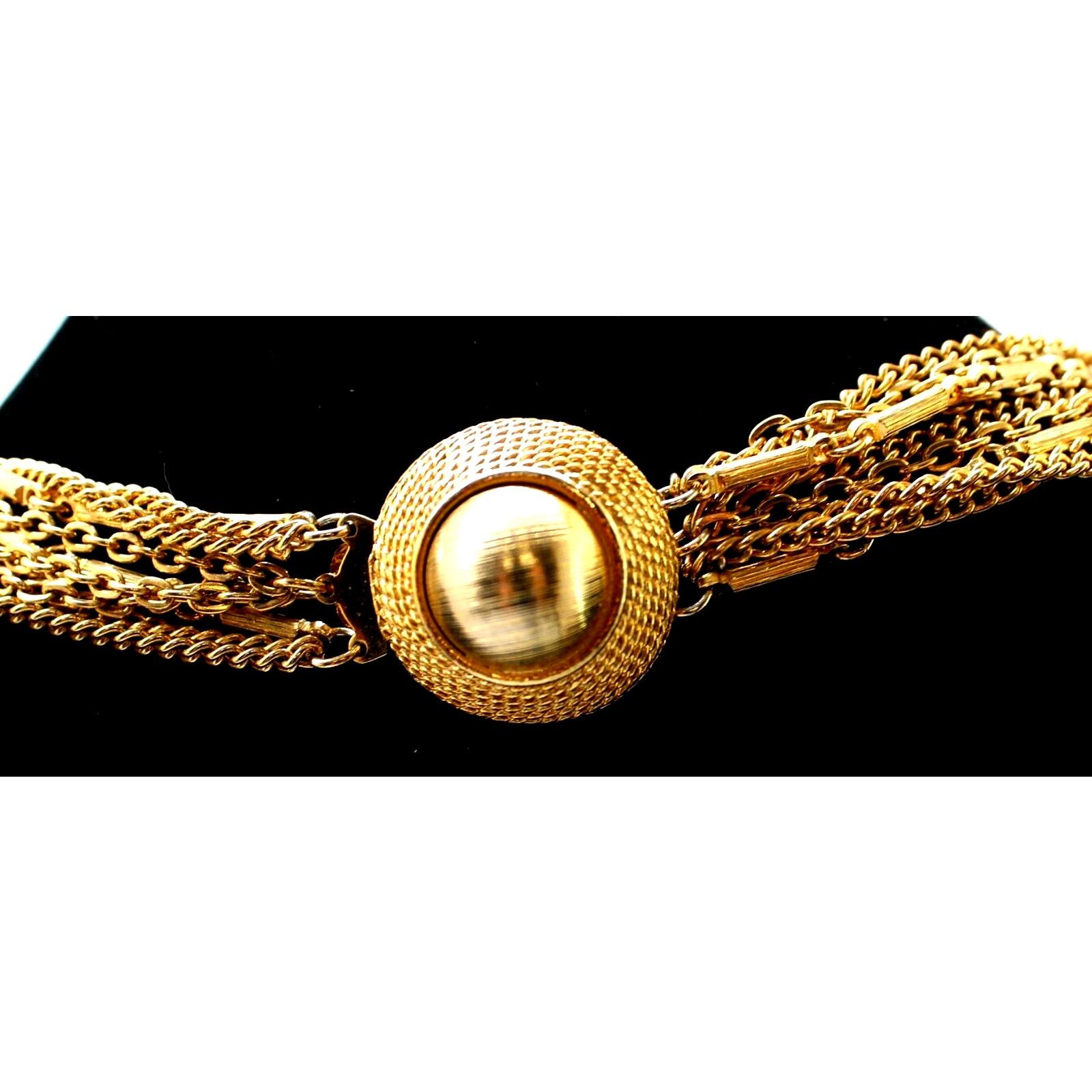 Other Classic Statement Necklace • Nine Chains • Box Closure • 21" Size ONE SIZE - 3 Thumbnail