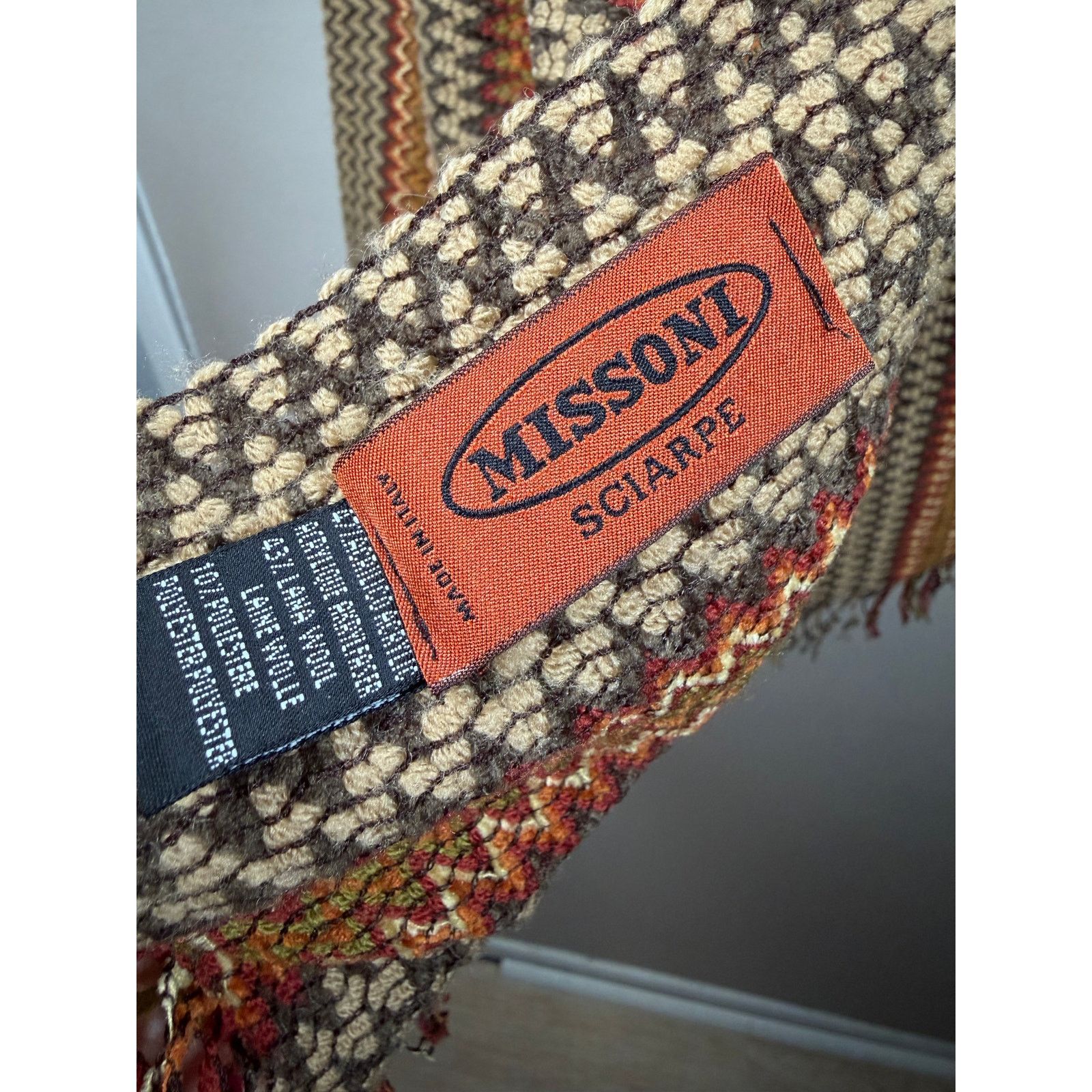 Missoni Missoni Sciarpe Knit Chevron Fringe Scarf $390 Size ONE SIZE - 3 Thumbnail