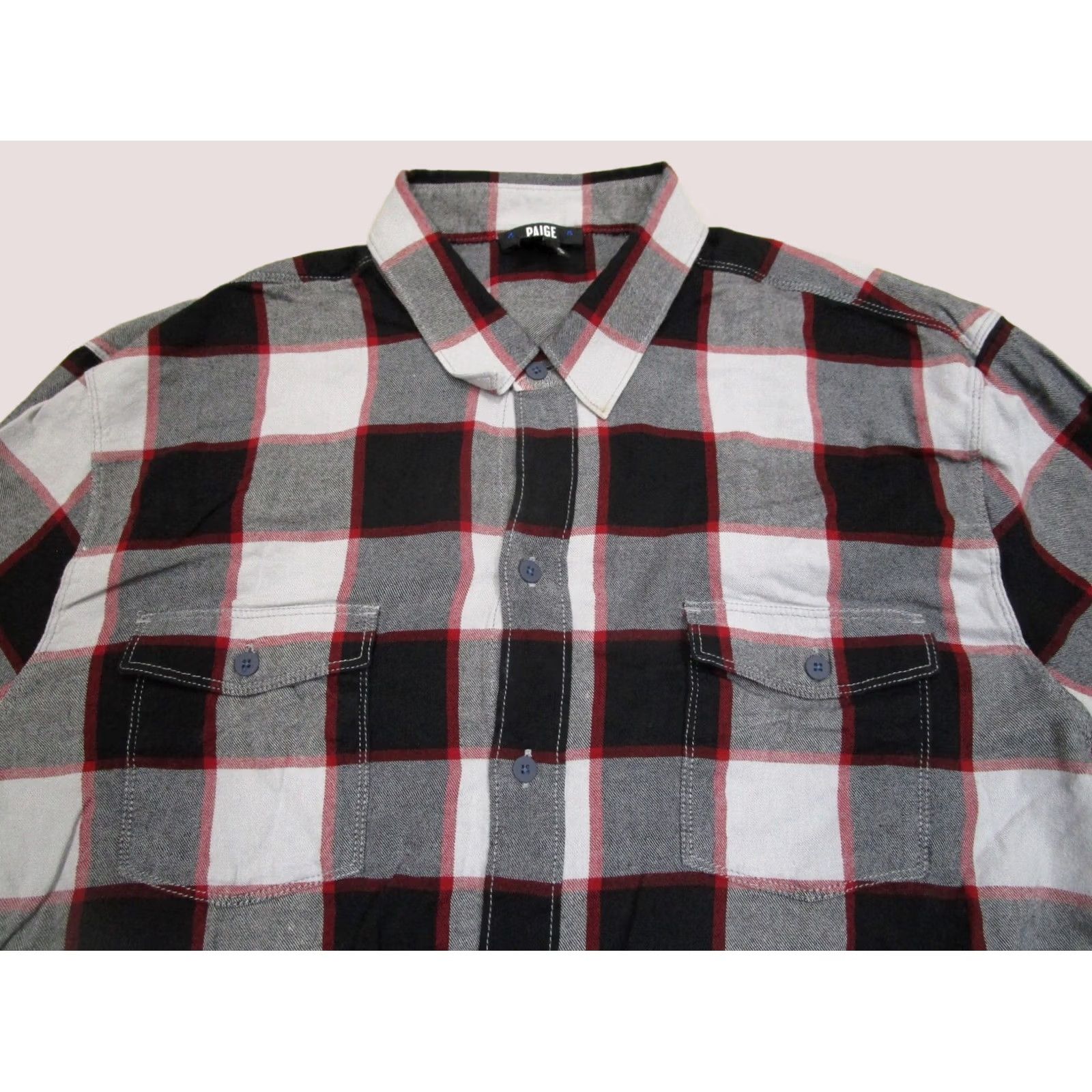 Paige Paige Shirt Men XL Black Plaid Long Sleeve Button Up Lumberjack Logger Size US XL / EU 56 / 4 - 1 Thumbnail