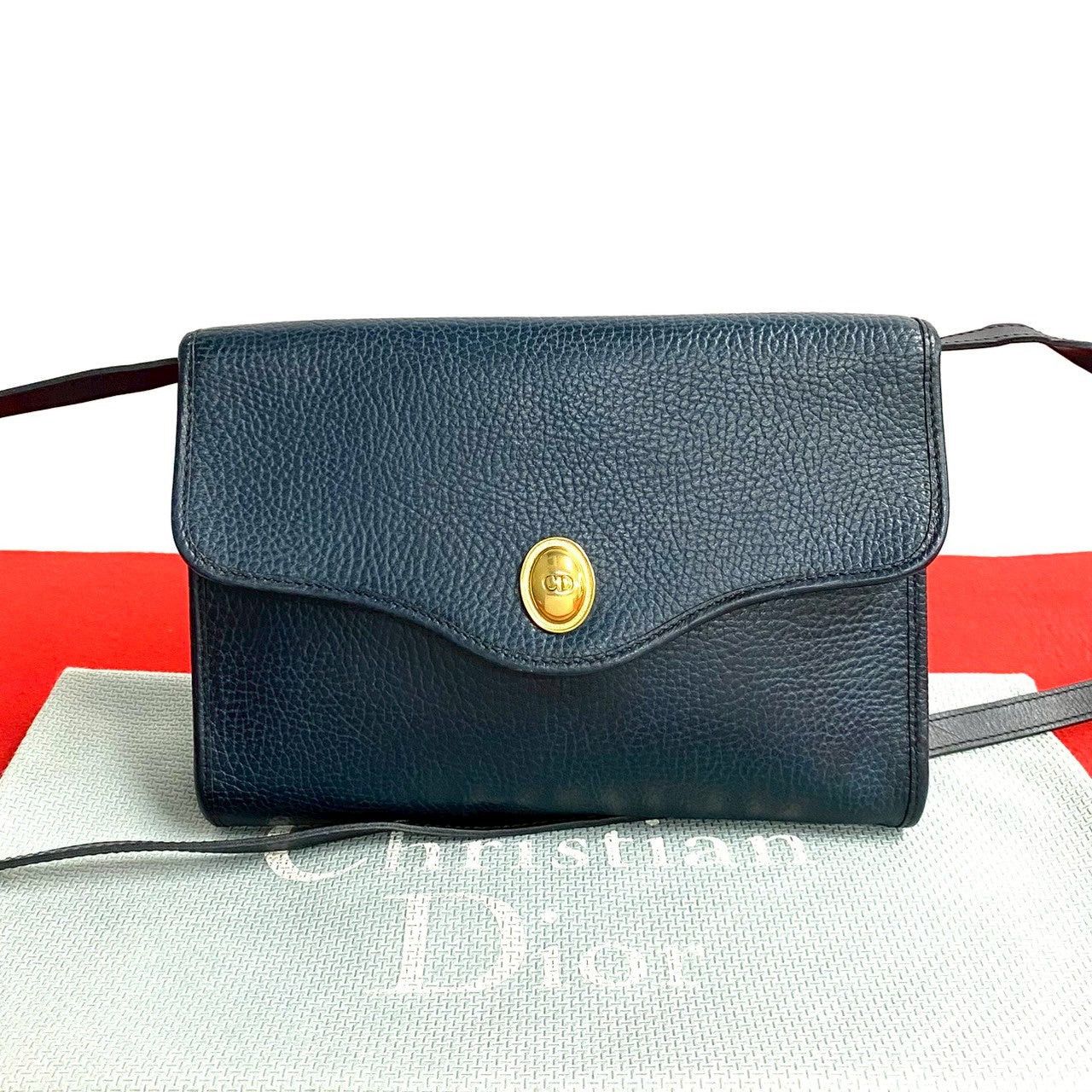 Dior Dior Shoulder Bag Blue Leather Size ONE SIZE - 1 Thumbnail