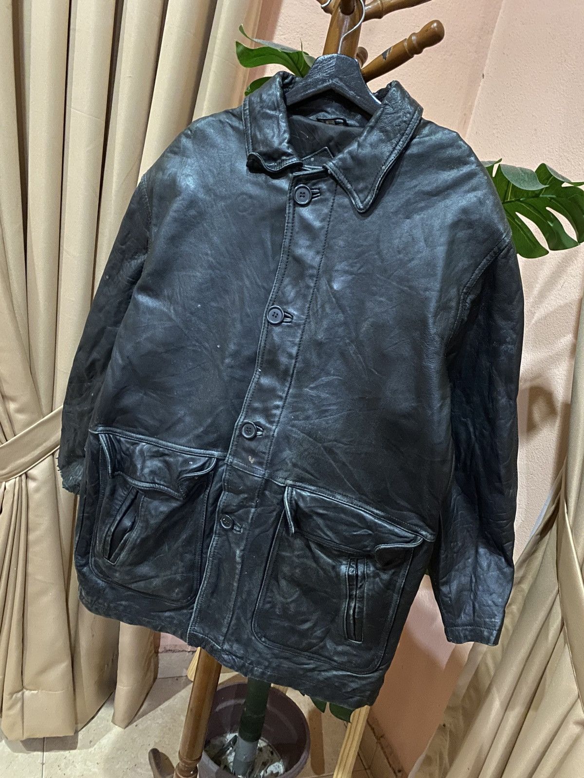 Other Vintage Korean-Made Black Leather Field Jacket – Lambskin Size US M / EU 48-50 / 2 - 2 Thumbnail