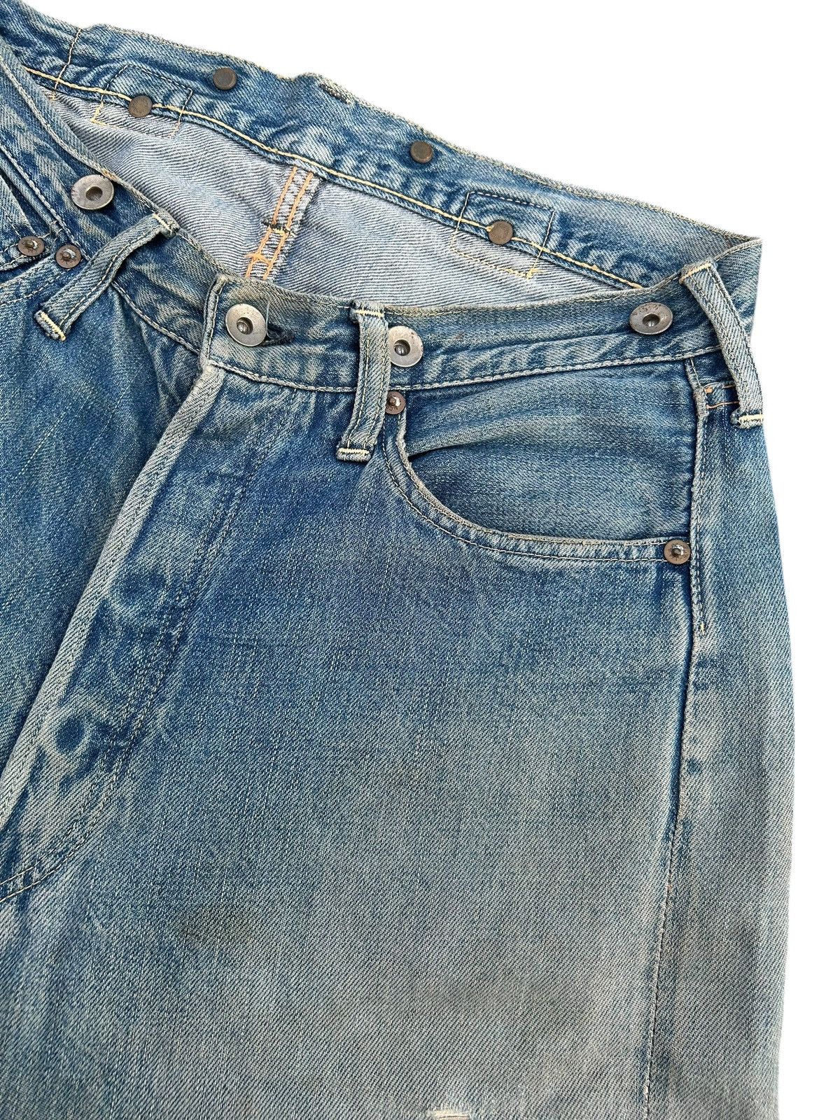 Kapital Thrashed Vintage JOE McCOY Selvedge Buckle Back Denim Jeans Size US 32 / EU 48 - 6 Thumbnail