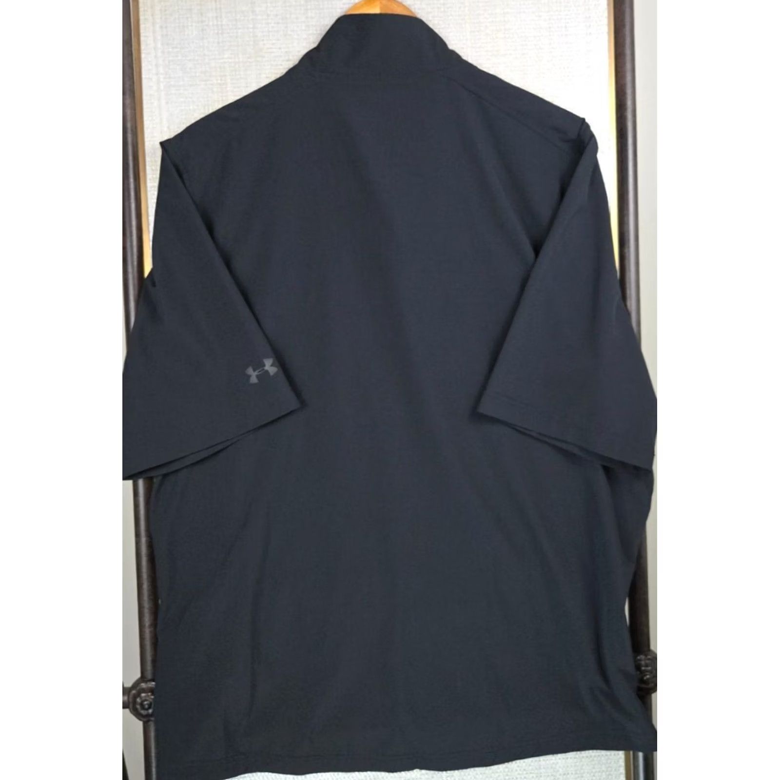 Under Armour Under Armour Mens 1/4 Zip Windbreaker Jacket Pullover Black Blue Shirt? Size US L / EU 52-54 / 3 - 5 Thumbnail