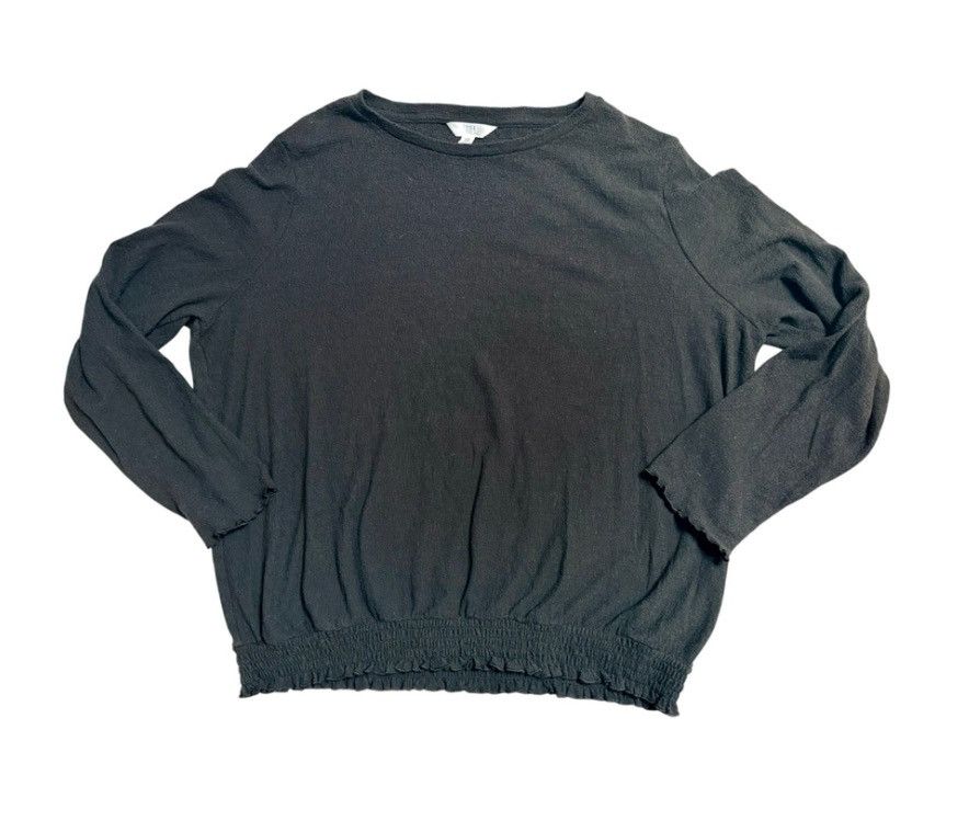 Other Time and Tru Women’s XXL (20) Black Textured Long Sleeve Top Size XXL / US 16-18 / IT 52-54 - 1 Thumbnail