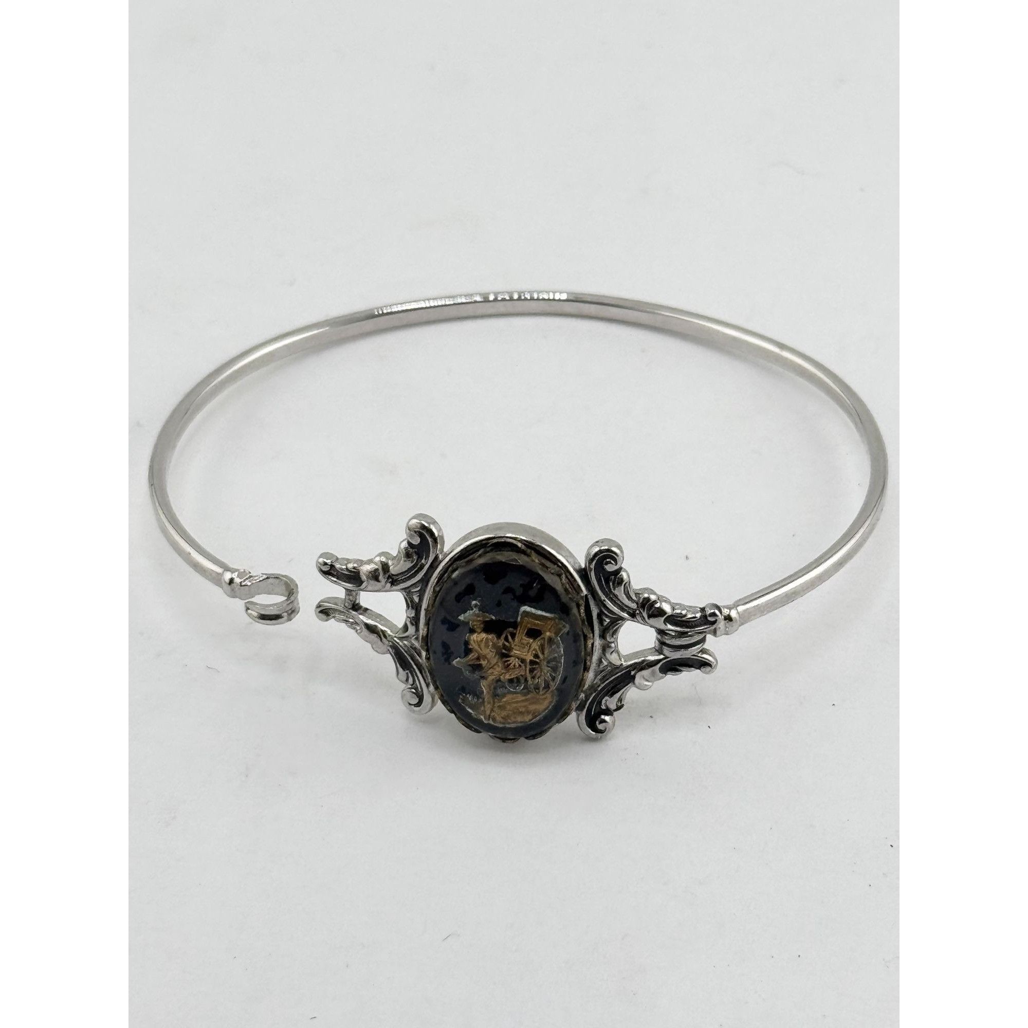 Vintage Vintage Asian reverse bubble glass cuff bangle bracelet Size ONE SIZE - 4 Thumbnail