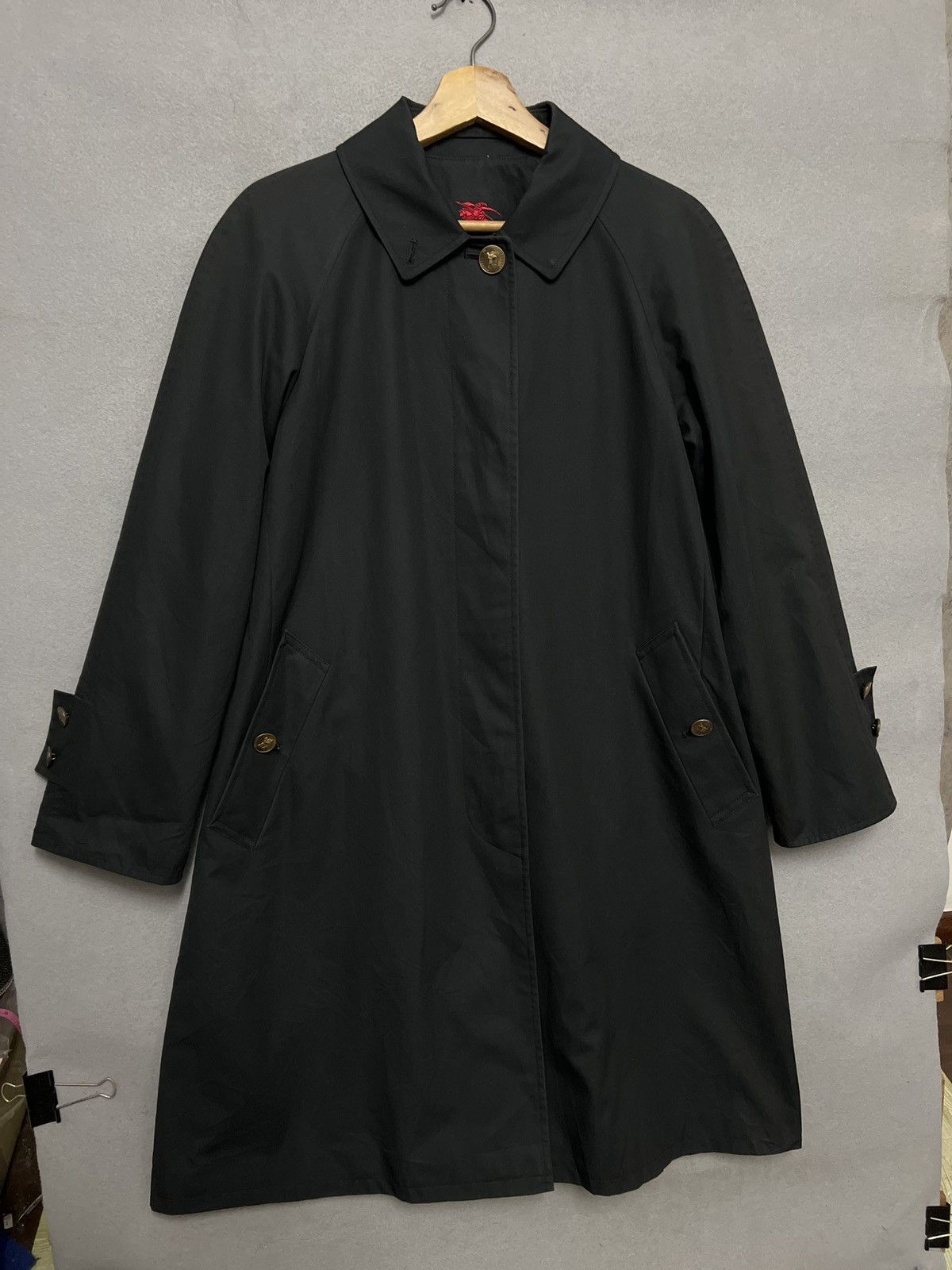 544. Vintage Burberrys Trench Coat Iconic Button
