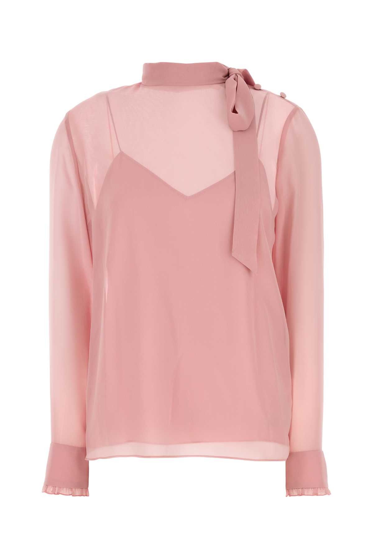 Gucci Pink Crepe Blouse Size M / US 6-8 / IT 42-44 - 1 Thumbnail