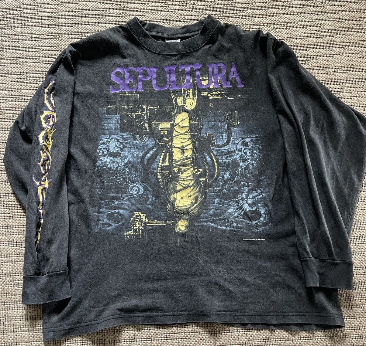 Kaos Chaos T Shirt Kaos Band SEPULTURA CHAOS AD Premium Tshirt Sepultura  Roots Kaos, image size:1204x1140