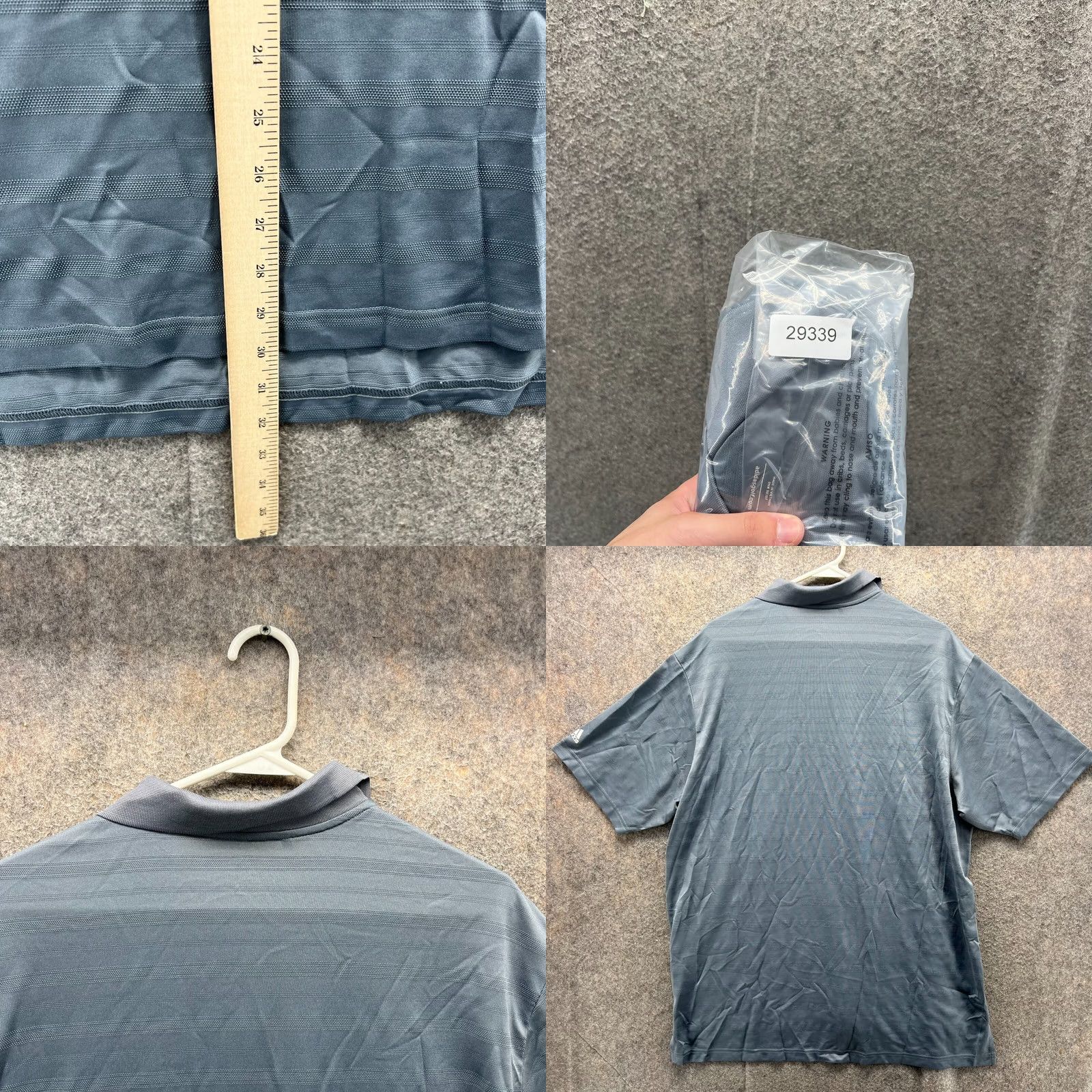 Adidas VINTAGE Adidas Polo Shirt Mens XL Grey Athletic Golf Golfer Polyester Trefoil Shirt Size US XL / EU 56 / 4 - 8 Thumbnail