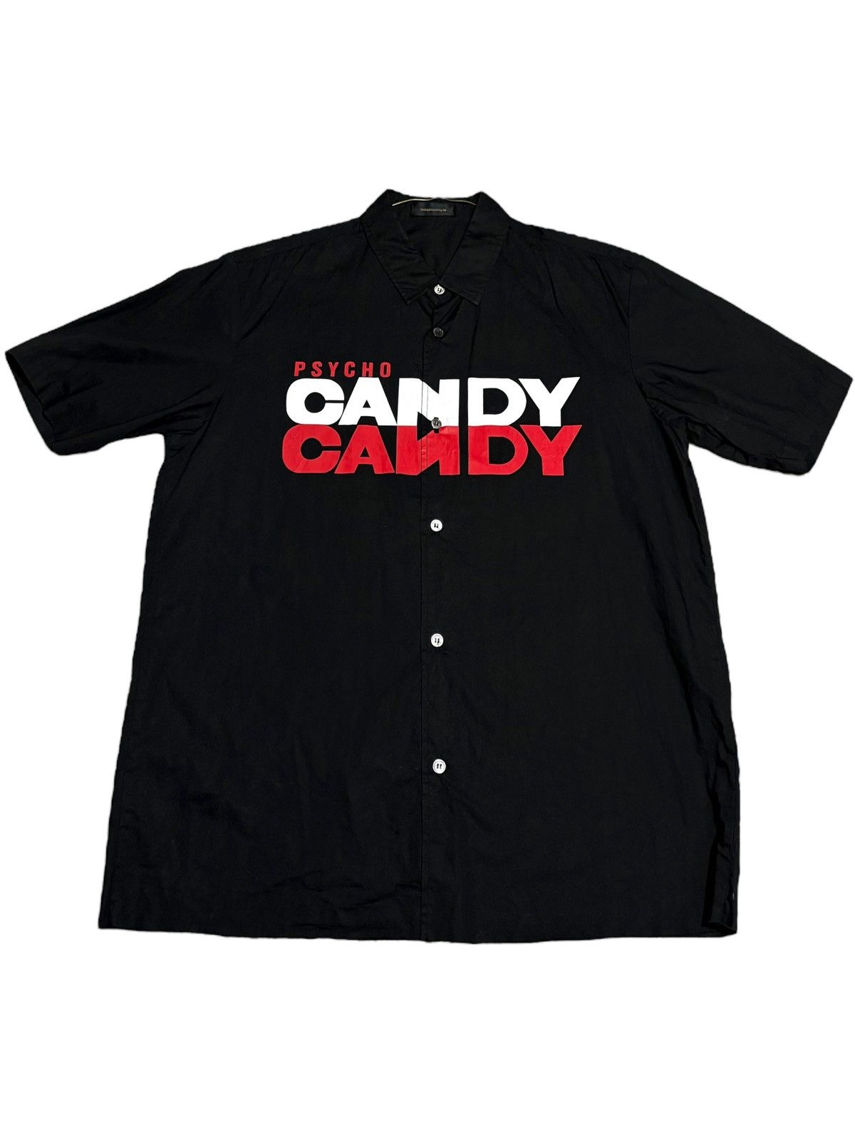 M SS14 Undercover Psychocandy button shirt graphic logo red