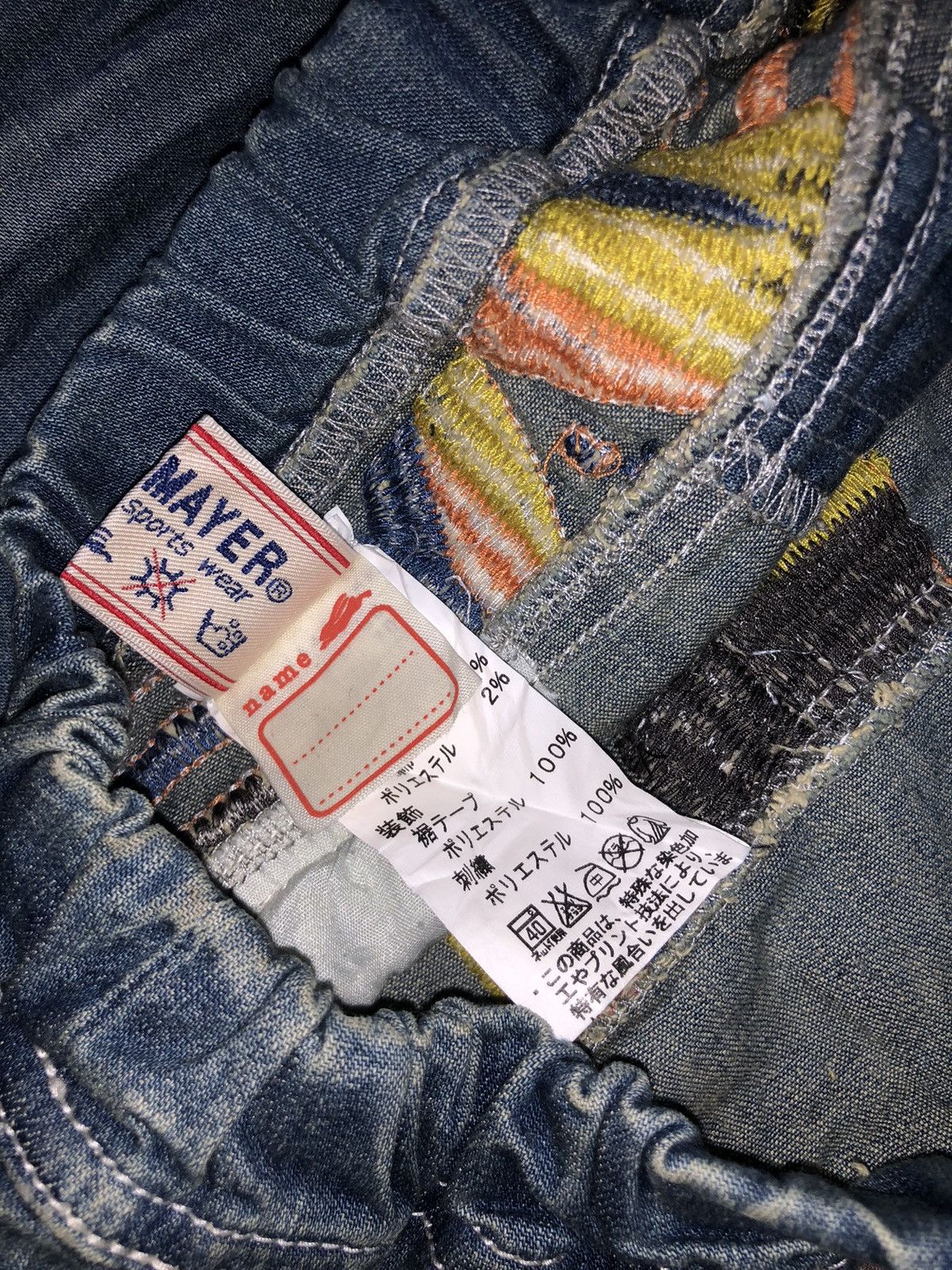 Designer Vintage Kriff Mayer Sport Wear Jeans Patchwork Design Size 34" / US 12 / IT 48 - 18 Thumbnail