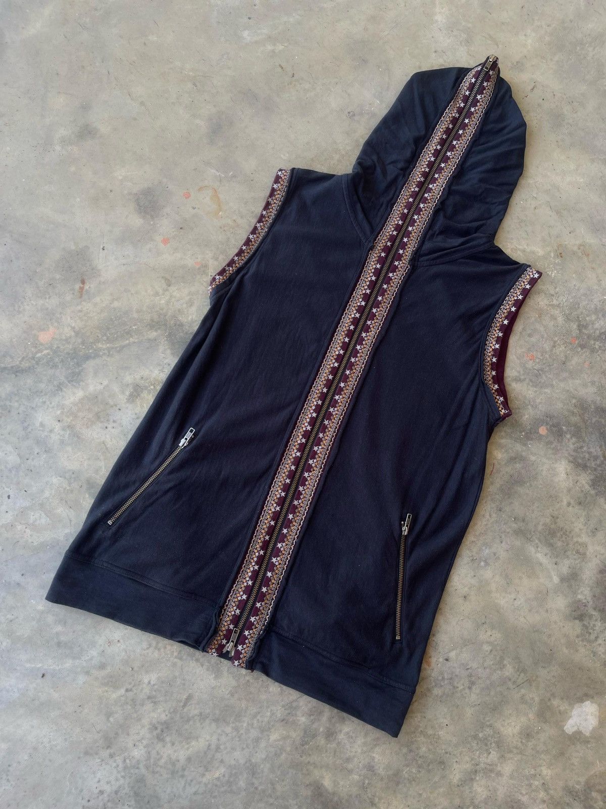 If Six Was Nine × Japanese Brand × PPFM PPFM Sleeveless Full Zipper Hoodie Size US L / EU 52-54 / 3 - 2 Thumbnail