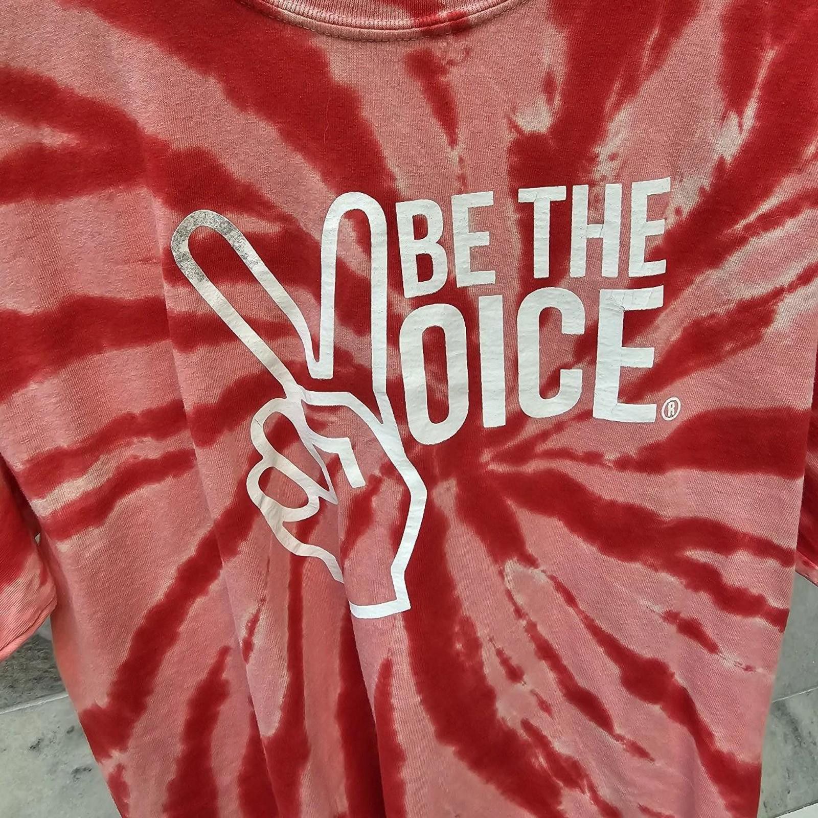 Designer Port & Company Be The Voice Tie-Dye T-shirt Size US M / EU 48-50 / 2 - 3 Thumbnail