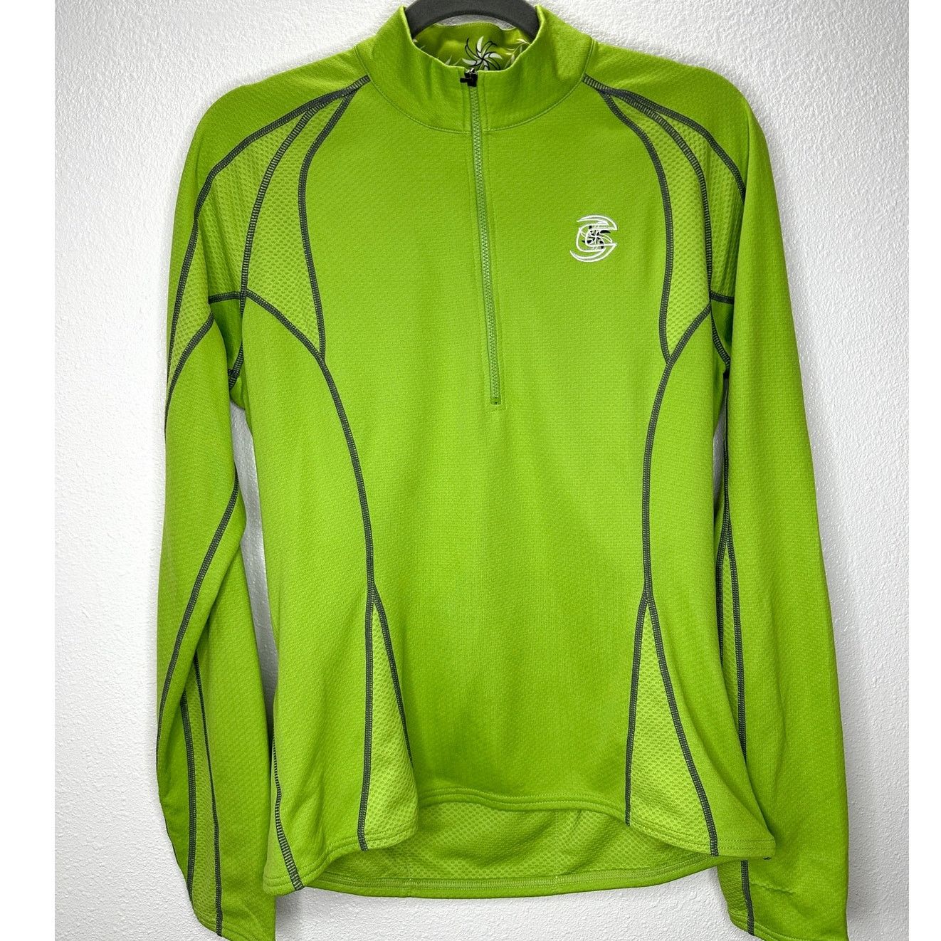 Other Cannondale Lime Green Front Zip Long Sleeve Workout Top L Size 34" / US 12 / IT 48 - 2 Thumbnail