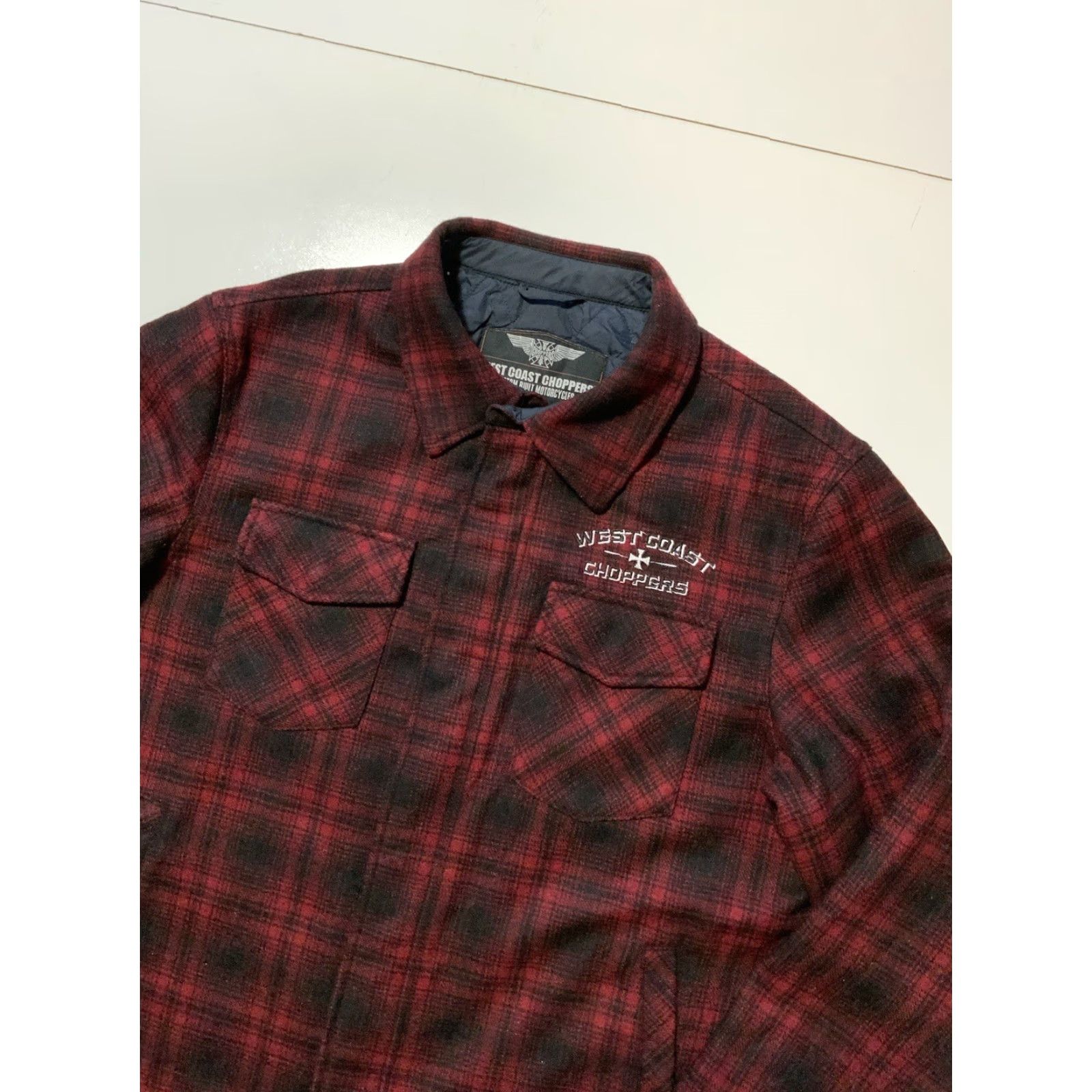 West Coast Choppers VINTAGE Jesse James West Coast Choppers Motorcycle Buffalo Plaid Wool Jacket XXL Size US XXL / EU 58 / 5 - 6 Thumbnail