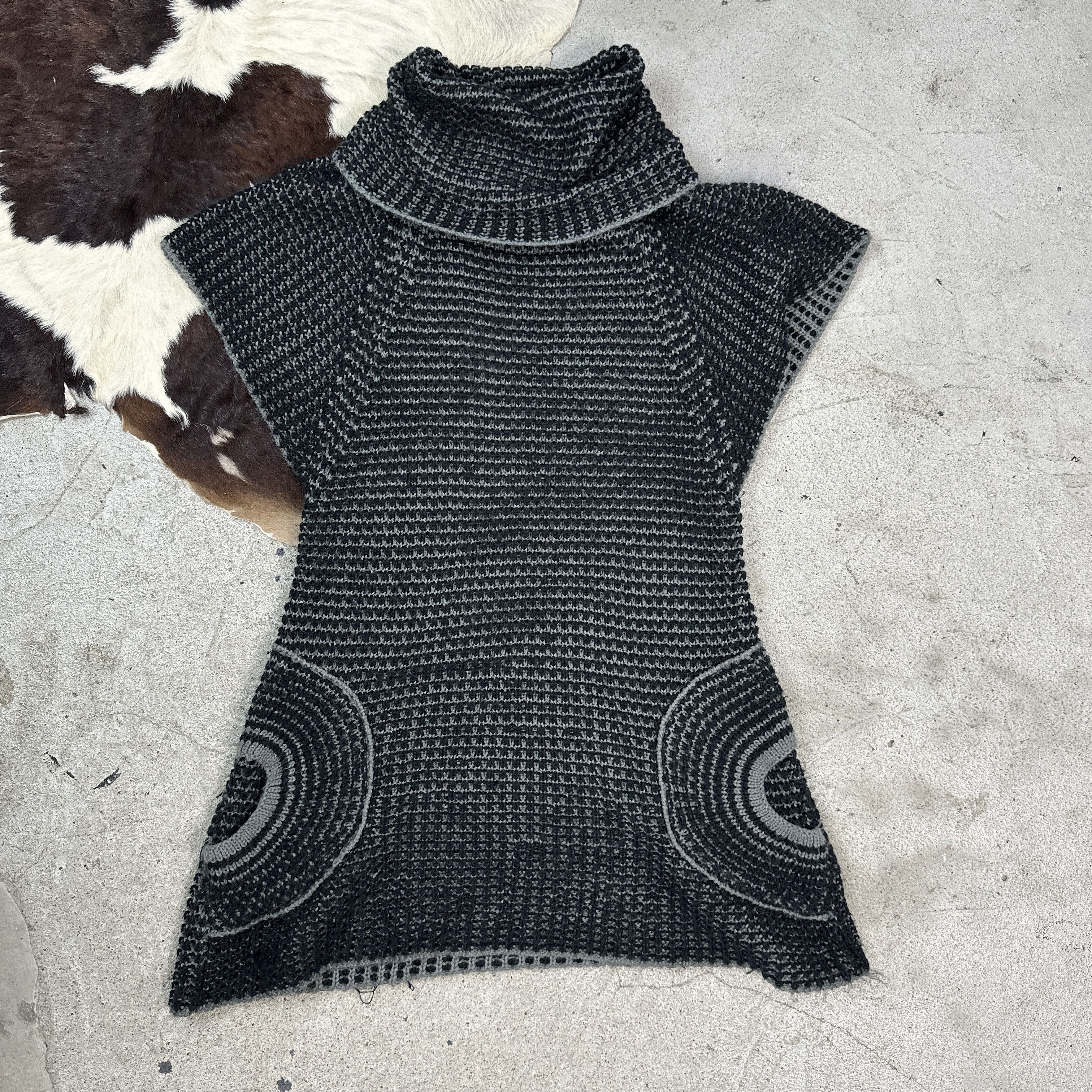 Vintage Vintage Big Collar Knitted Dress Size M / US 6-8 / IT 42-44 - 2 Thumbnail