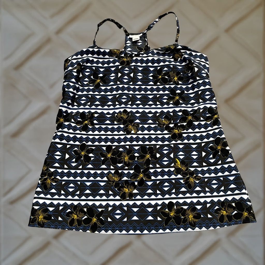 J.Crew J.Crew Camisole Tank Top Womens 00 Multicolor Geometric Racerback Beach Casual Size XXS / US 00 / IT 34 - 1 Thumbnail