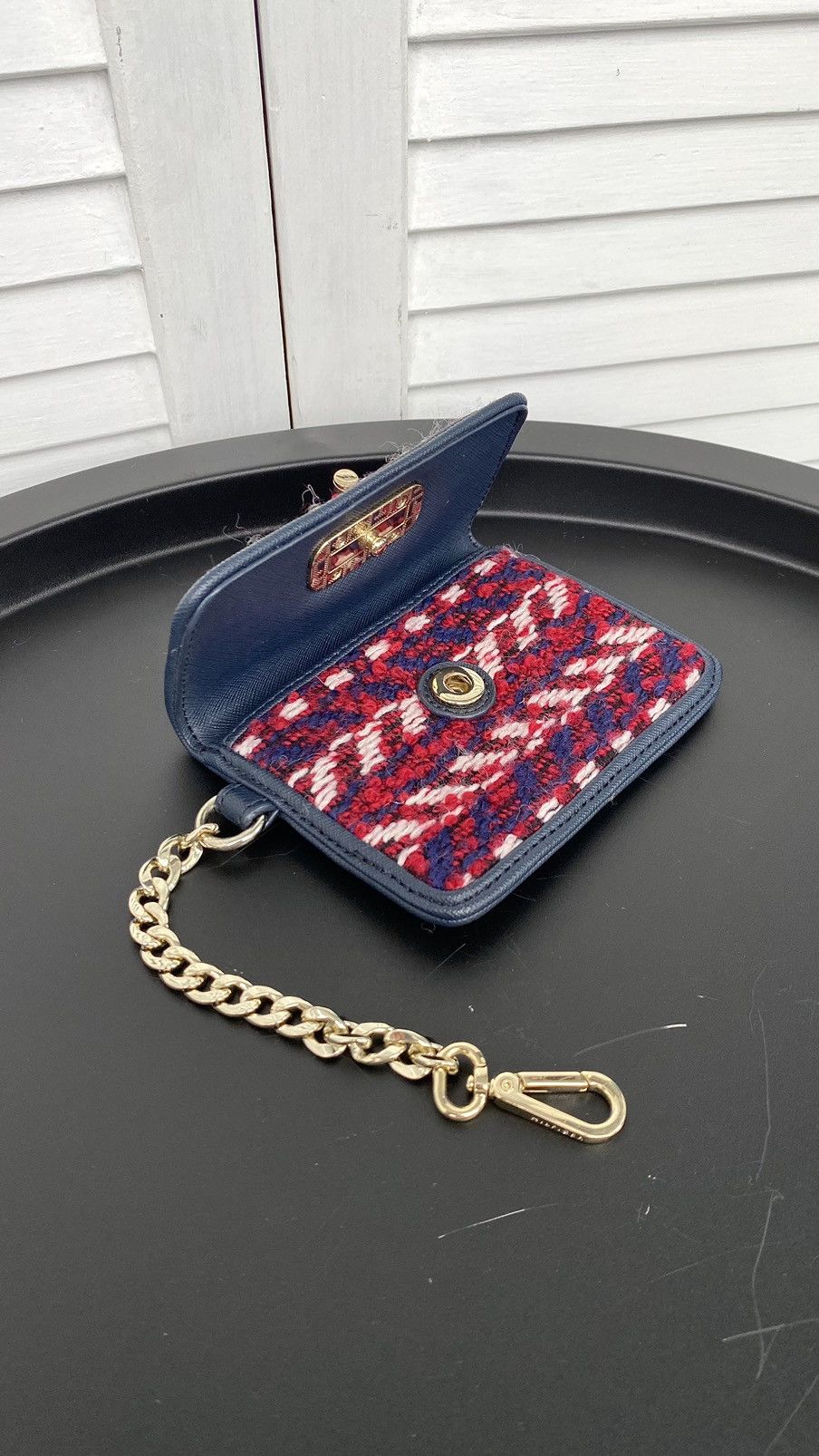Tommy Hilfiger Tommy Hilfiger Chain Cardholder Knit Leather Mini Bag Size ONE SIZE - 6 Thumbnail