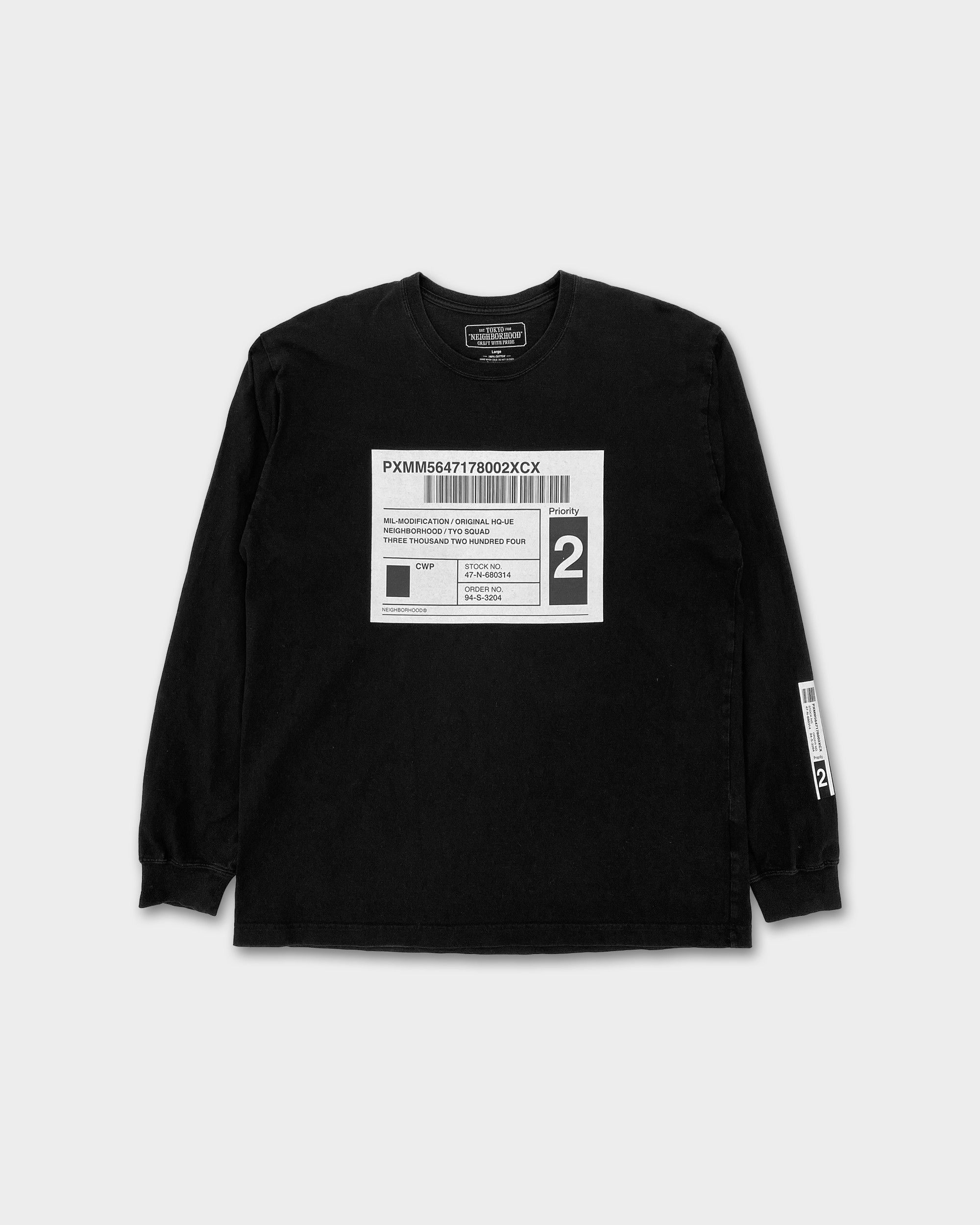 Neighborhood 2020s Barcode Longsleeve T-Shirt Size US L / EU 52-54 / 3 - 1 Thumbnail