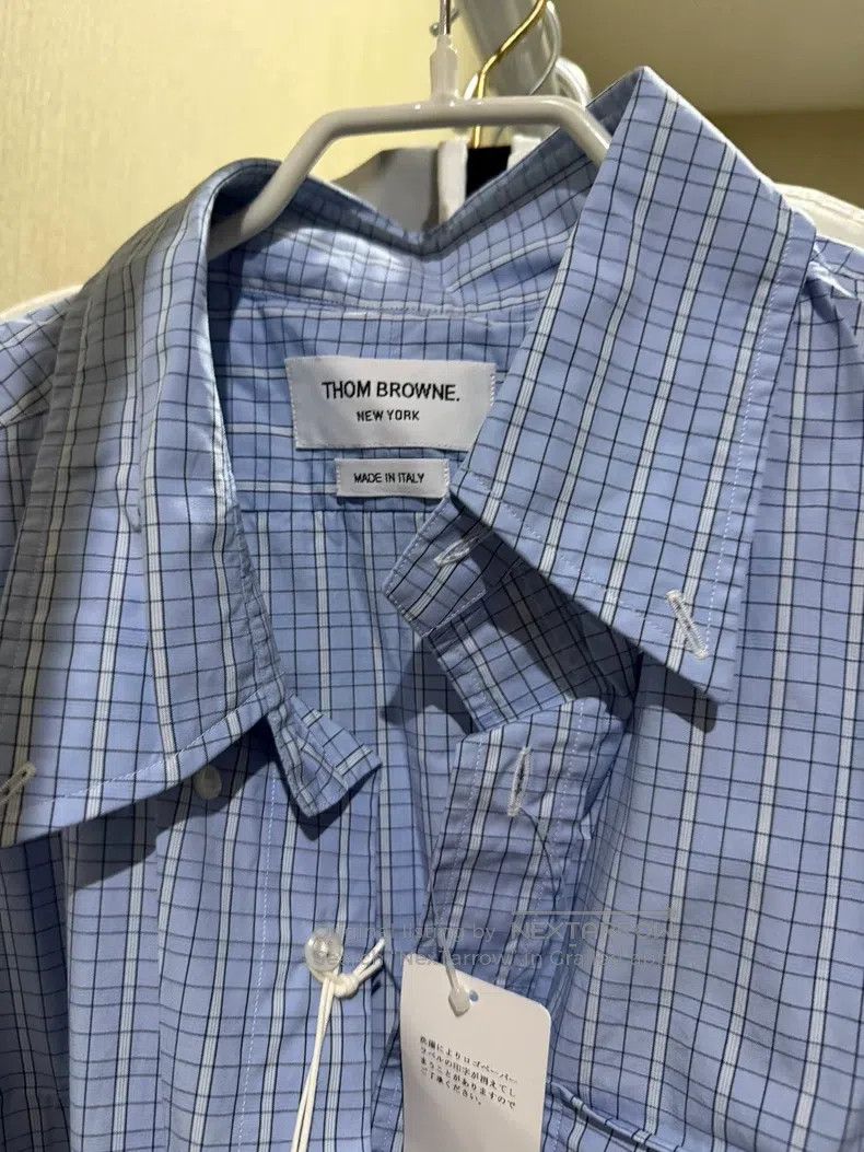 Thom Browne Thom Browne Light blue striped shirt Size US L / EU 52-54 / 3 - 2 Thumbnail