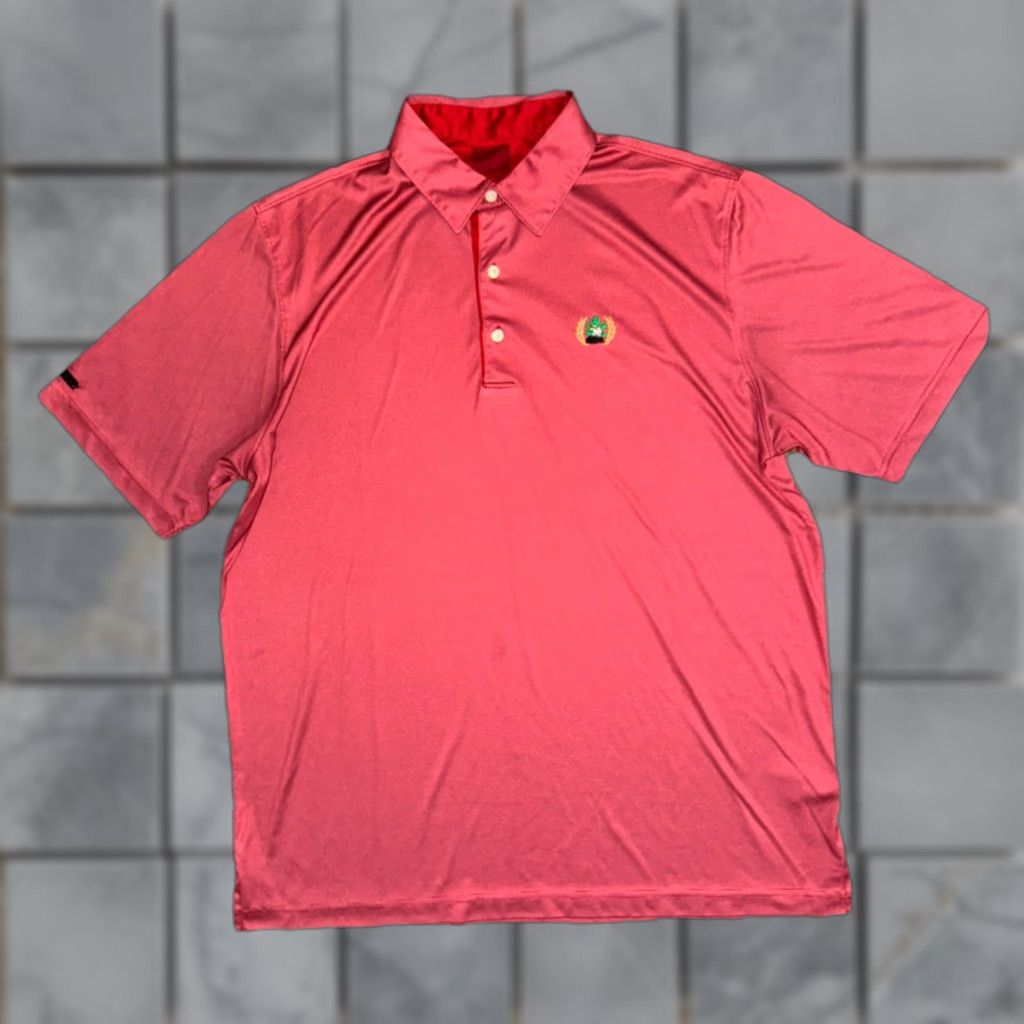 Vintage Greg Norman ML75 Polo Shirt Men’s Large Red Micro-check Golf Stretch 23x29 Size US L / EU 52-54 / 3 - 1 Thumbnail