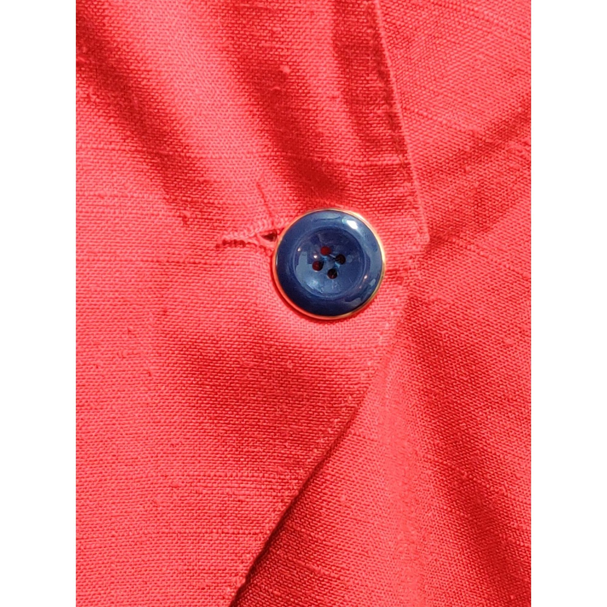 Vintage Vintage Jacqueline Ferrar Sport Red Blazer Size 4 Petite Dou Size S / US 4 / IT 40 - 13 Thumbnail