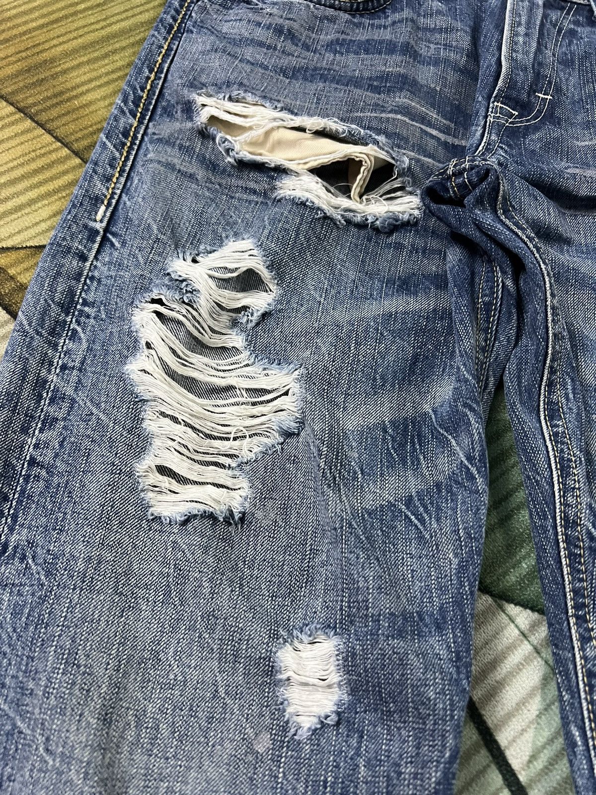 If Six Was Nine × Japanese Brand DENIM CRAFT DISTRESSED JEANS VERY RARE Size US 30 / EU 46 - 5 Thumbnail