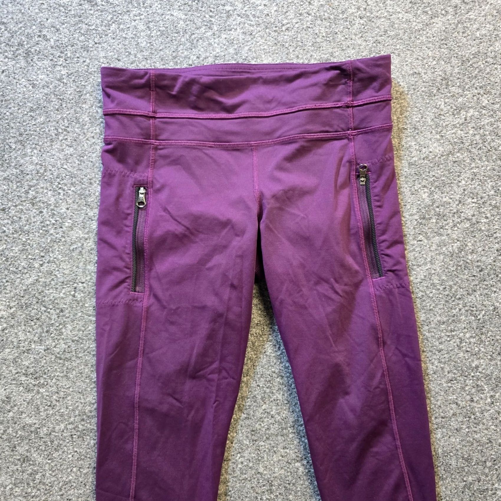 Lululemon Lululemon Leggings Womens Size 6 Purple Inspire II Cropped Casual Athletic Activewear Yoga Tights Skinny Inseam 26 in Magenta Pattern Solid Size 28" / US 6 / IT 42 - 2 Thumbnail