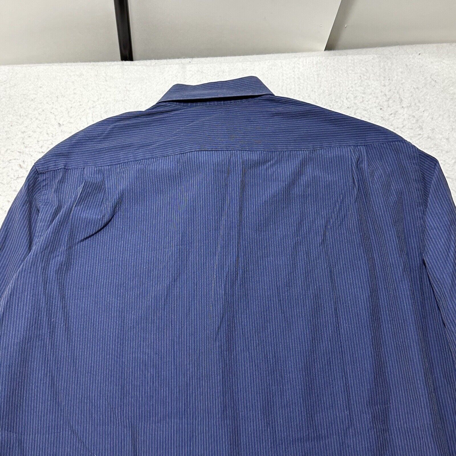 Hugo Boss BOSS Hugo Boss 16 Button Down Dress Shirt Blue Pattern Size US L / EU 52-54 / 3 - 10 Thumbnail