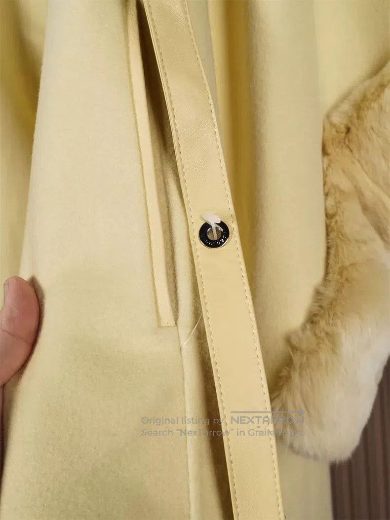 Loro Piana Loro Piana Salzburg Yellow Fur Trimmed Cape. Size US L / EU 52-54 / 3 - 5 Thumbnail