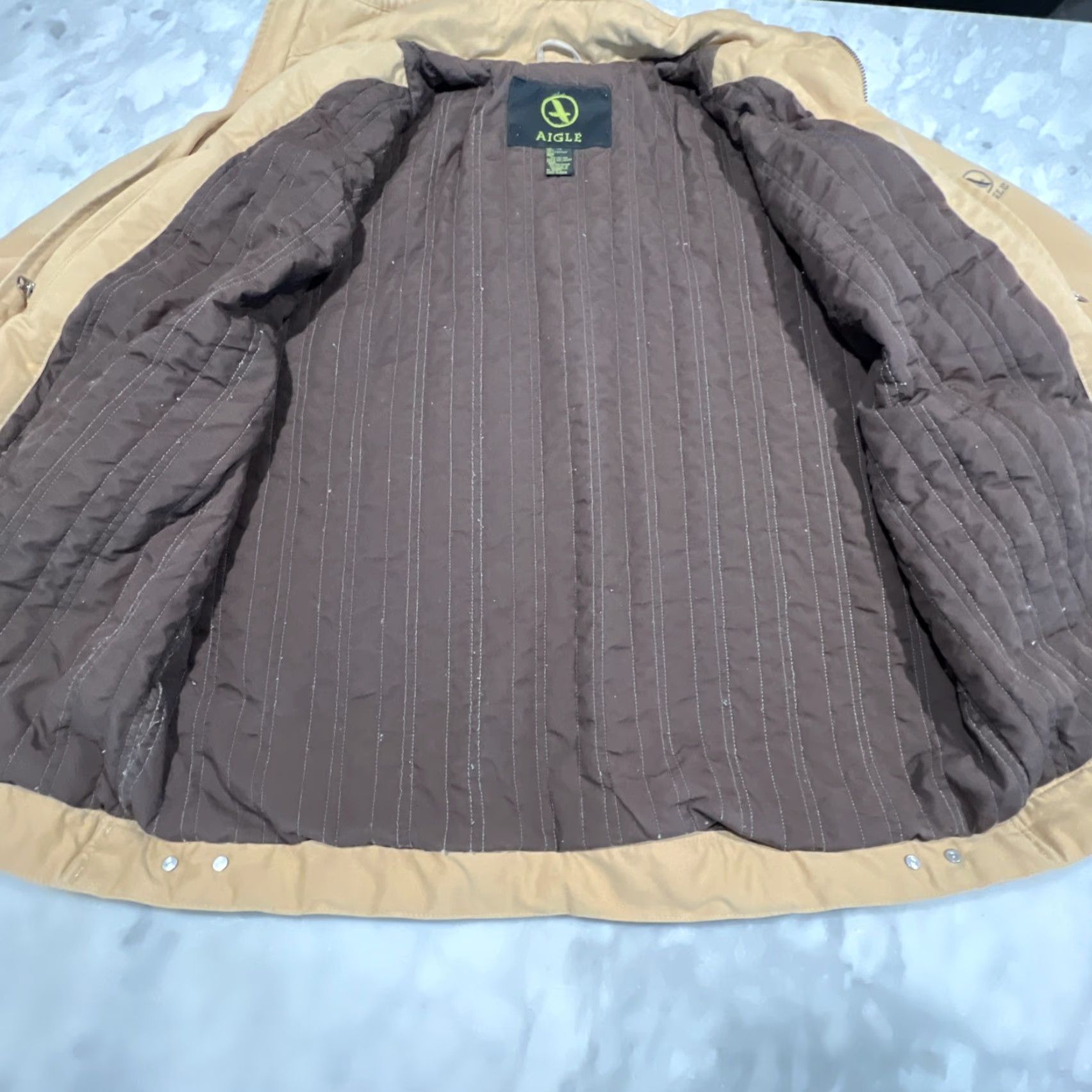 Aigle VINTAGE AIGLE Barn Jacket Men 2XL Regular Canvas Tan Khaki Lined Full Zip Zipper 90s Winter Fall Outdoor Workwear Mens Size US XXL / EU 58 / 5 - 7 Thumbnail
