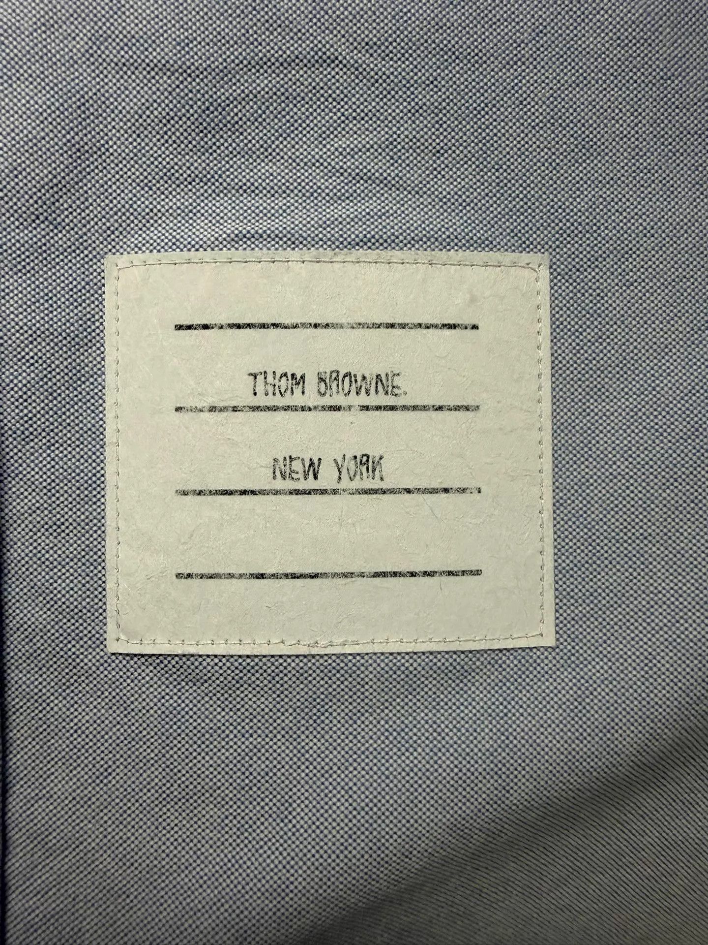 Thom Browne Thom Browne Double Sleeve Badge Oxford Blue Shirt Size 2 Size US M / EU 48-50 / 2 - 4 Thumbnail