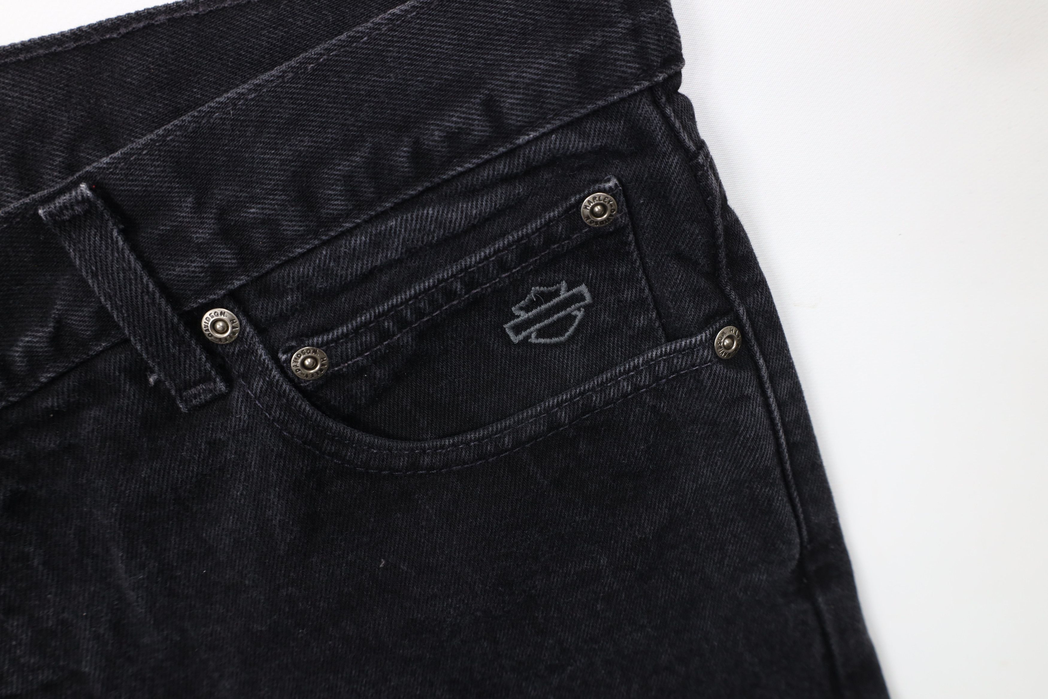 Harley Davidson Vintage Harley Davidson Motorcycles Leg Denim Jeans Black Size US 36 / EU 52 - 5 Thumbnail