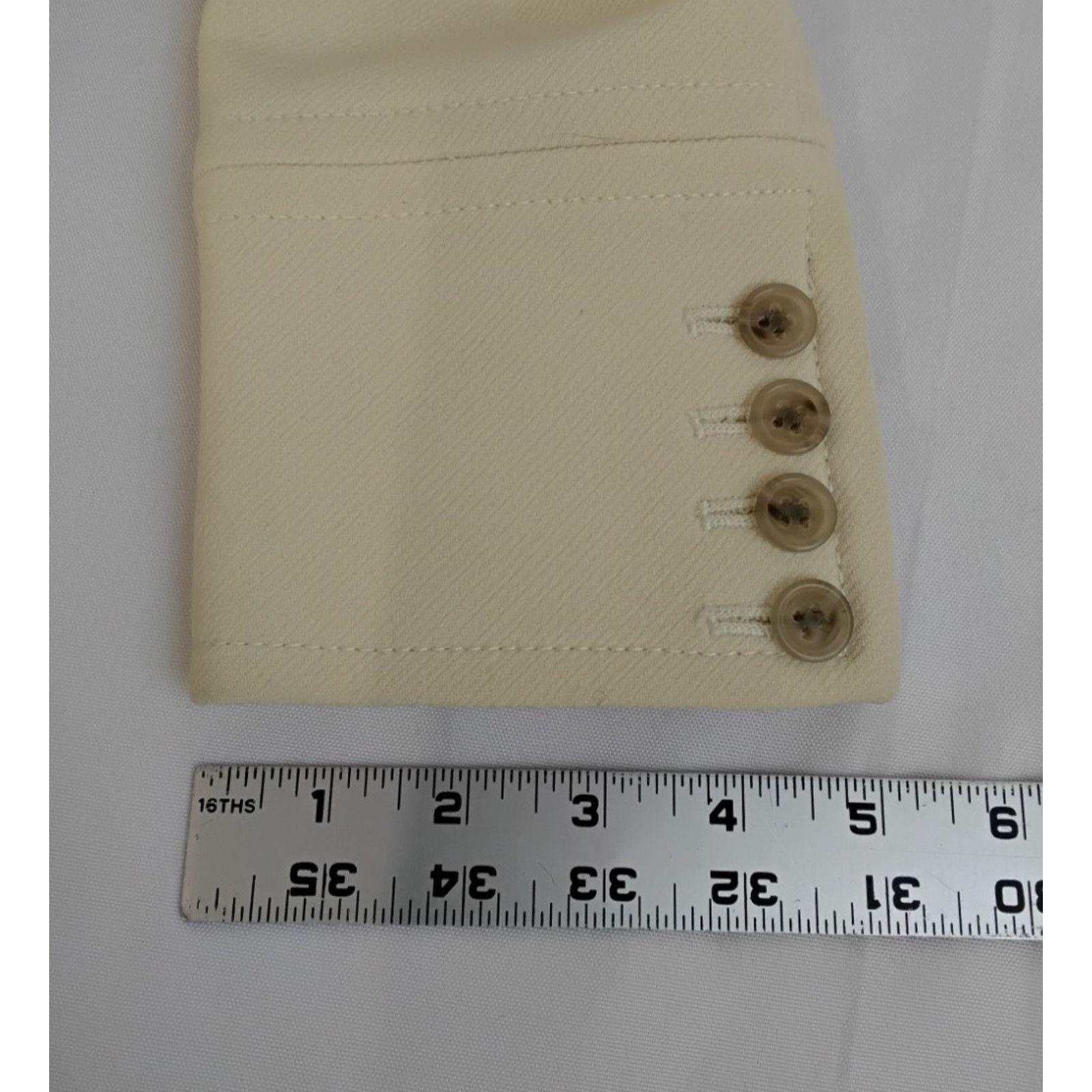 J.Crew J. Crew Wool Blend Pea Coat Women's 8 Cream Thinsulate 2007 Size M / US 6-8 / IT 42-44 - 20 Thumbnail