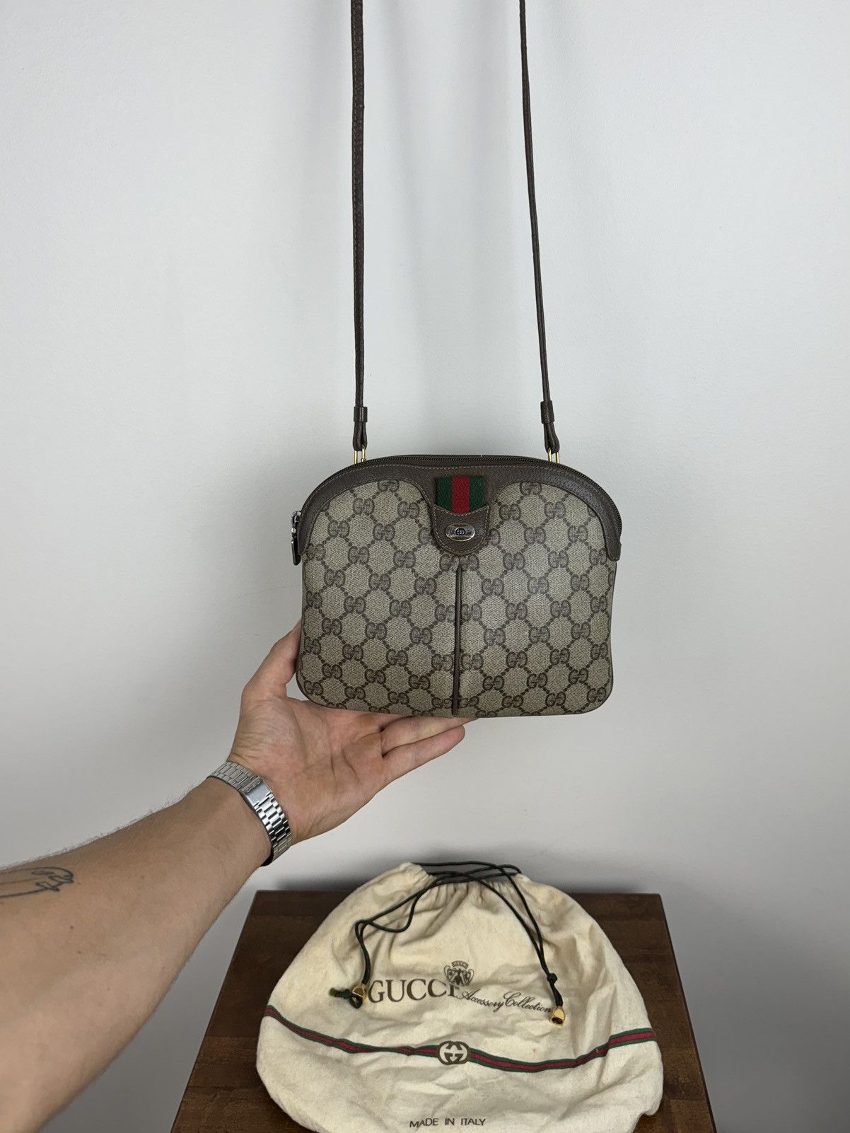 Gucci Vintage Gucci leather bag 90s original luxury rare item Size ONE SIZE - 1 Thumbnail