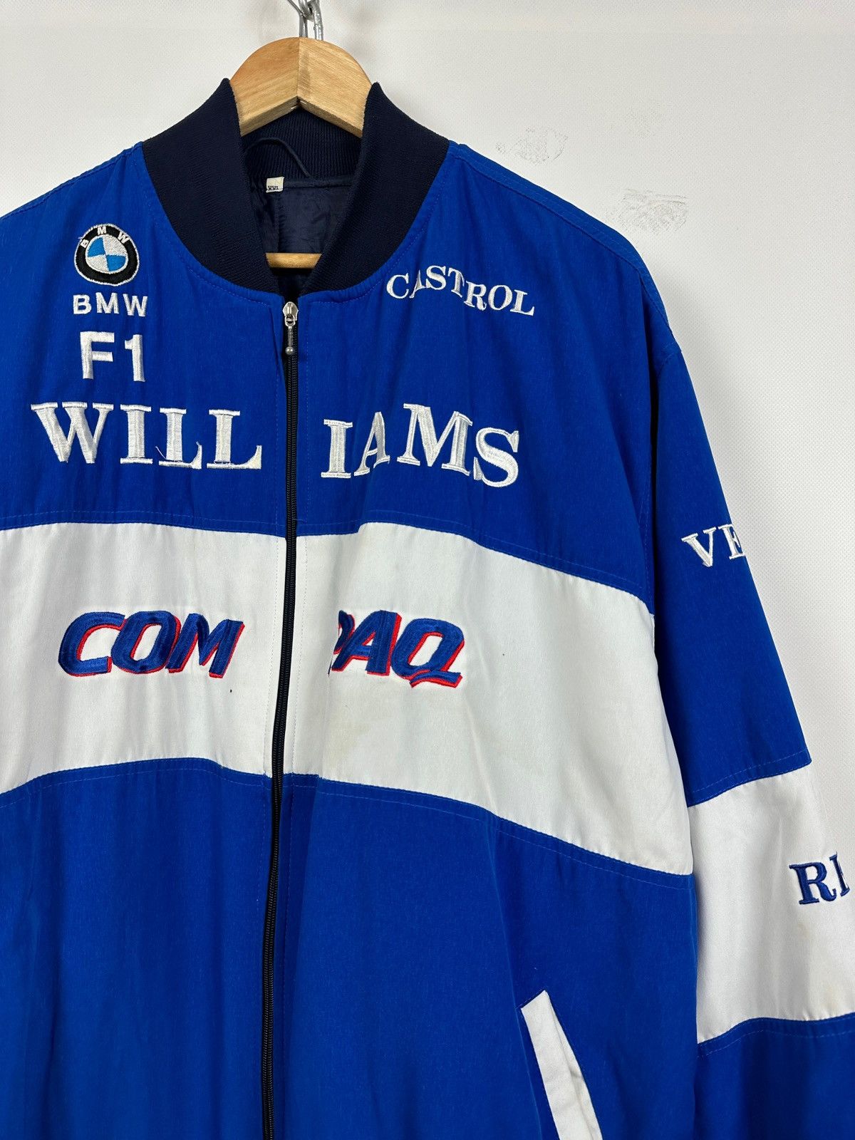 BMW Vintage BMW F1 Williams Ralf Schumacher Racing Bomber Jacket Size US XXL / EU 58 / 5 - 10 Thumbnail