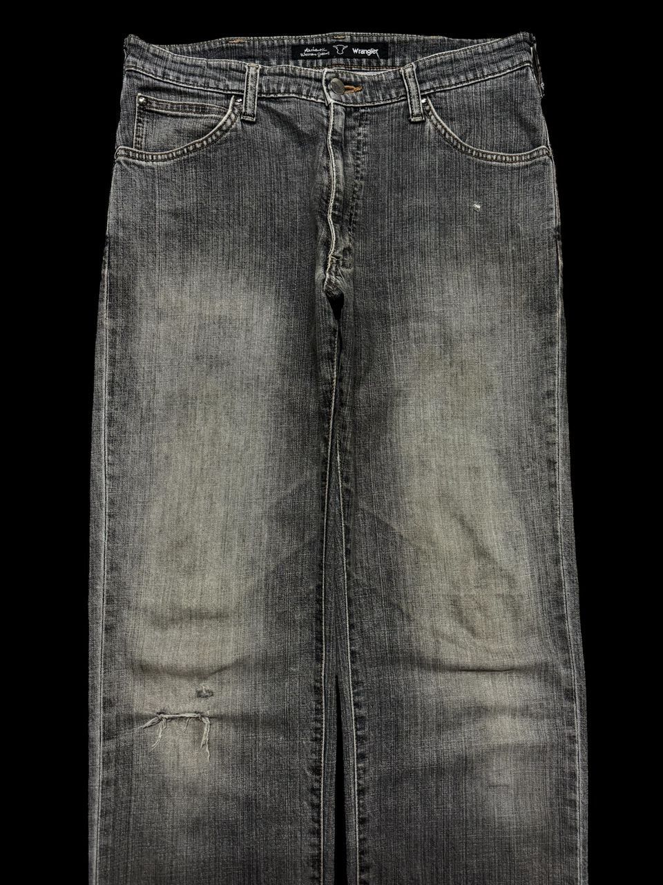 Wrangler Vintage 90s Archive Wrangler Mudwash Distressed Ripped Jean Size US 31 - 3 Thumbnail