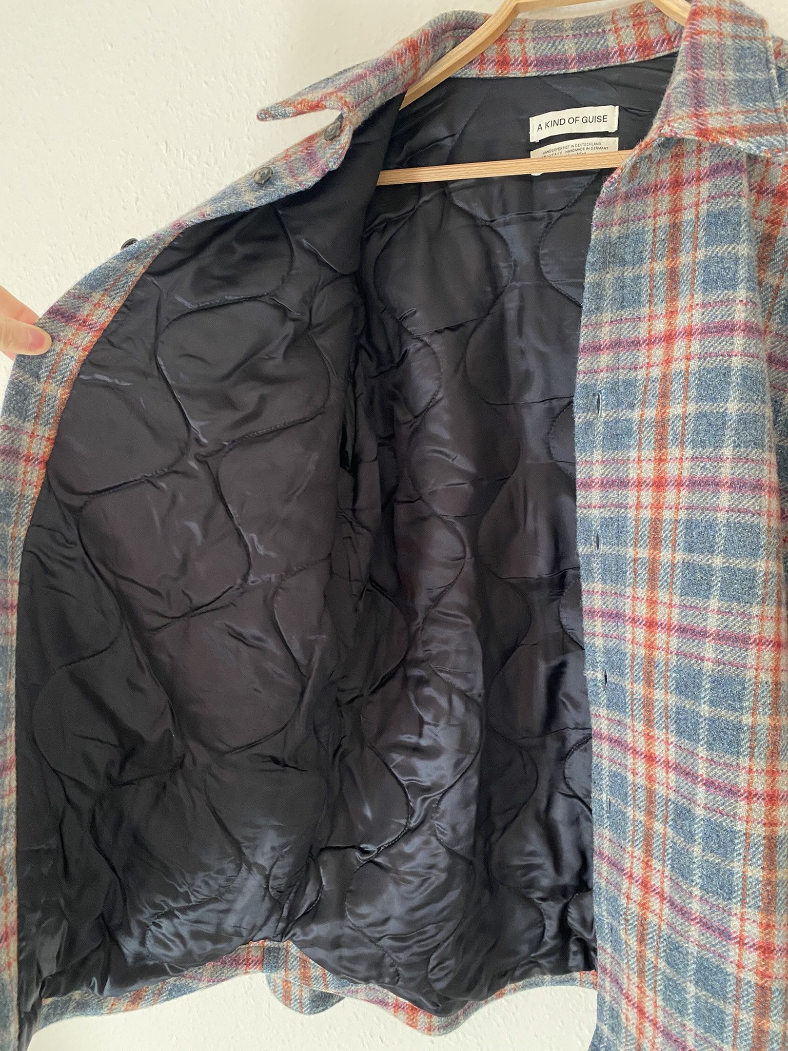 A Kind Of Guise 52/XL - 100% Virgin Wool Padded Overshirt Size US XL / EU 56 / 4 - 13 Thumbnail