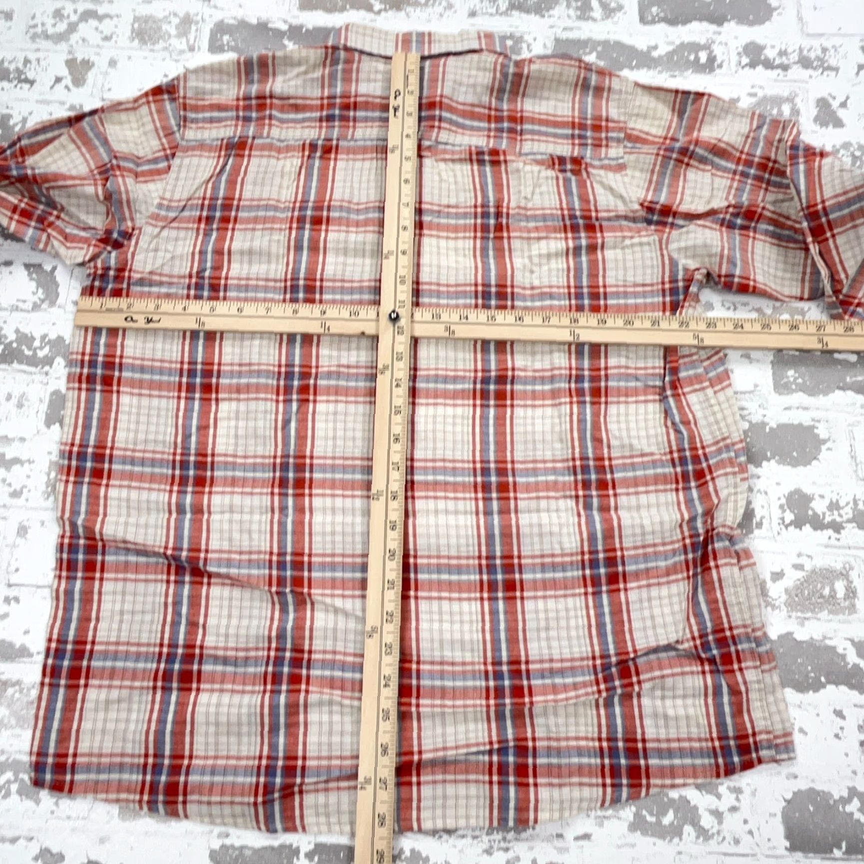 Wrangler Wrangler Shirt Men Large Red White Plaid Button Up Western Cowboy Work Pockets Size US L / EU 52-54 / 3 - 5 Thumbnail