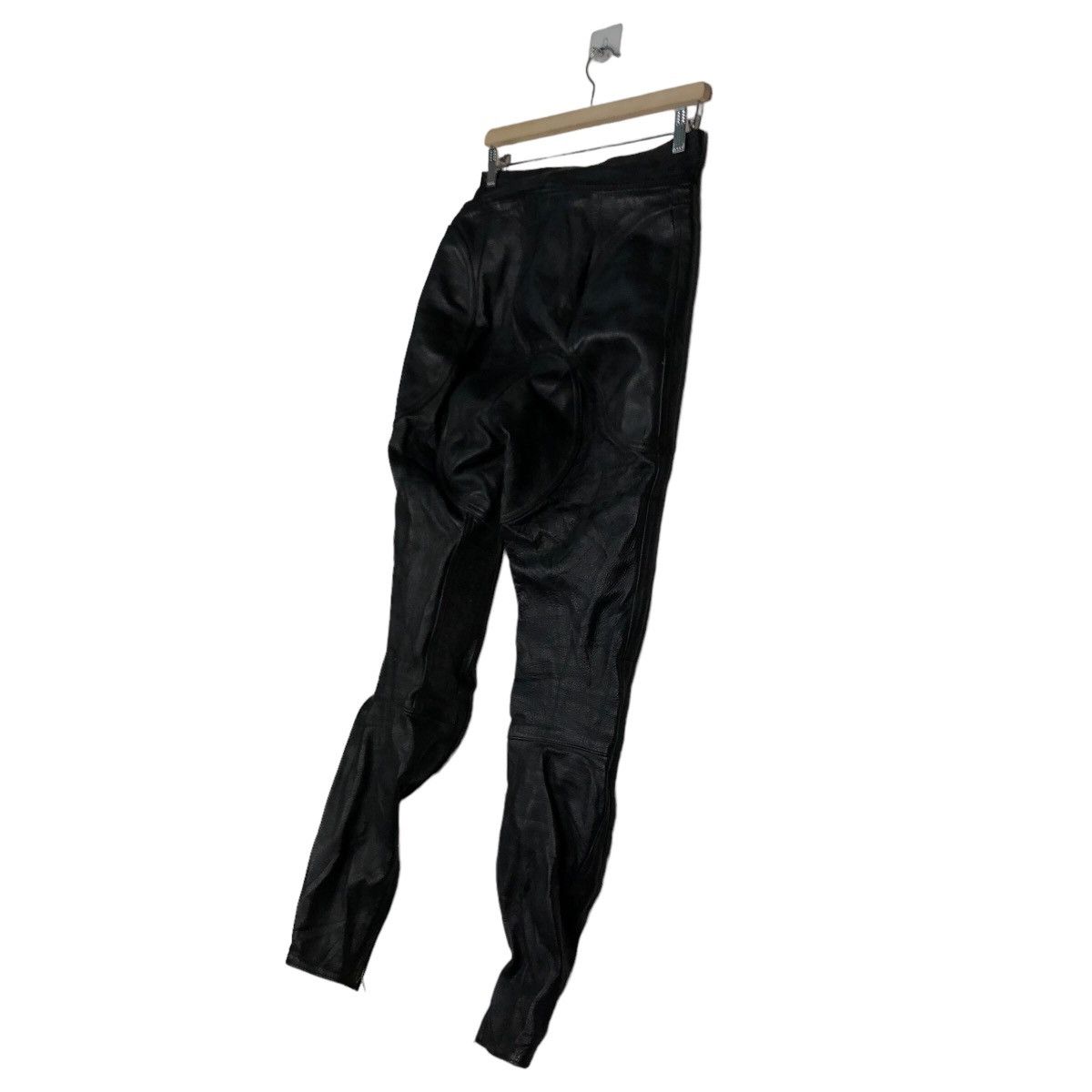 Genuine Leather 🔥Vintage Iconic Black Leather Pants Racing Issey Miyake Size US 29 - 10 Thumbnail