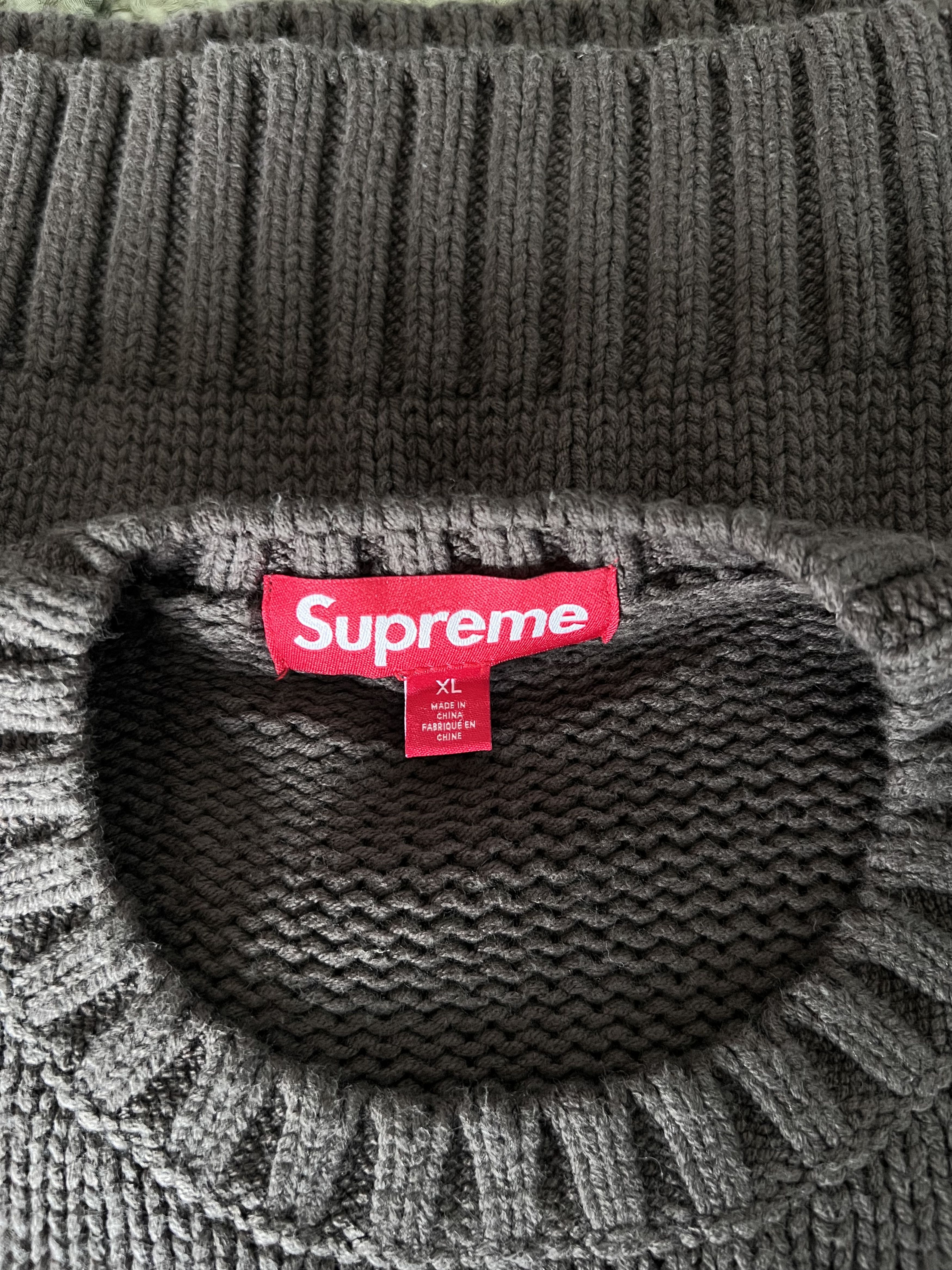 Supreme Supreme Tonal Applique Sweater in Brown Size US XL / EU 56 / 4 - 6 Thumbnail