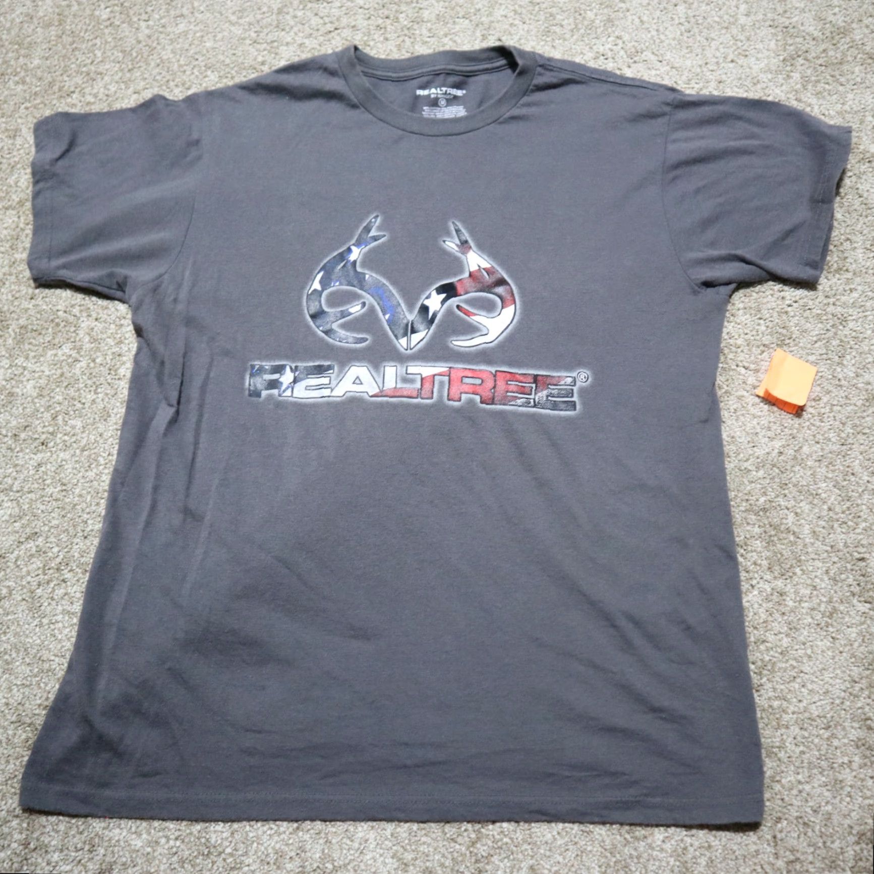 Realtree Realtree Patriotic T-Shirt Shirt Gray USA Logo Men's M Medium Size US M / EU 48-50 / 2 - 3 Thumbnail