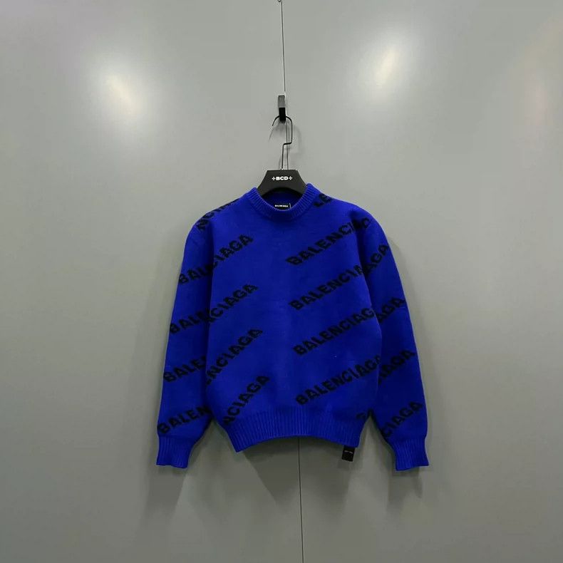 Balenciaga Balenciaga Blue Bullet Logo Sweater Size US XS / EU 42 / 0 - 1 Thumbnail
