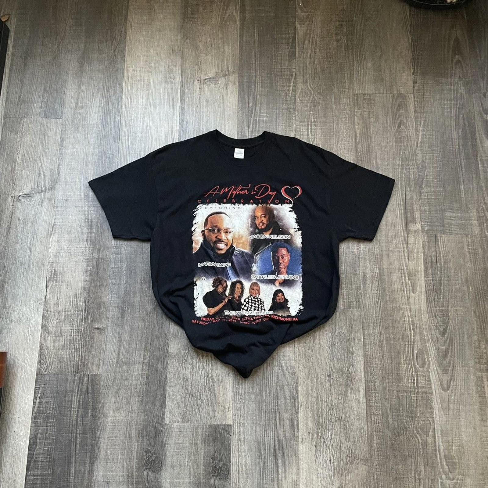 Gildan GILDAN • VNTG "Gospel" Black Tee (XL) Size US XL / EU 56 / 4 - 1 Thumbnail