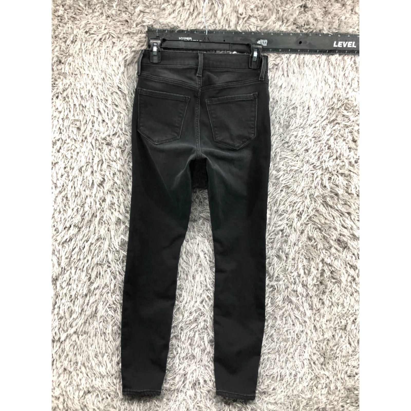 Old Navy Old Navy Rockstar Super Skinny Jeans Womens Size 2 Black Dark Wash High Rise Size 26" / US 2 / IT 38 - 5 Thumbnail
