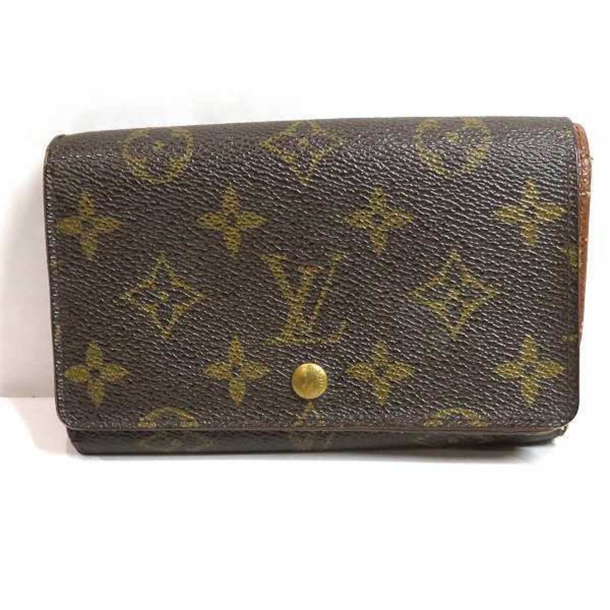 image of Louis Vuitton Monogram Porte Monet Bier Tresor M61730 Wallet Bifold Women's in Brown