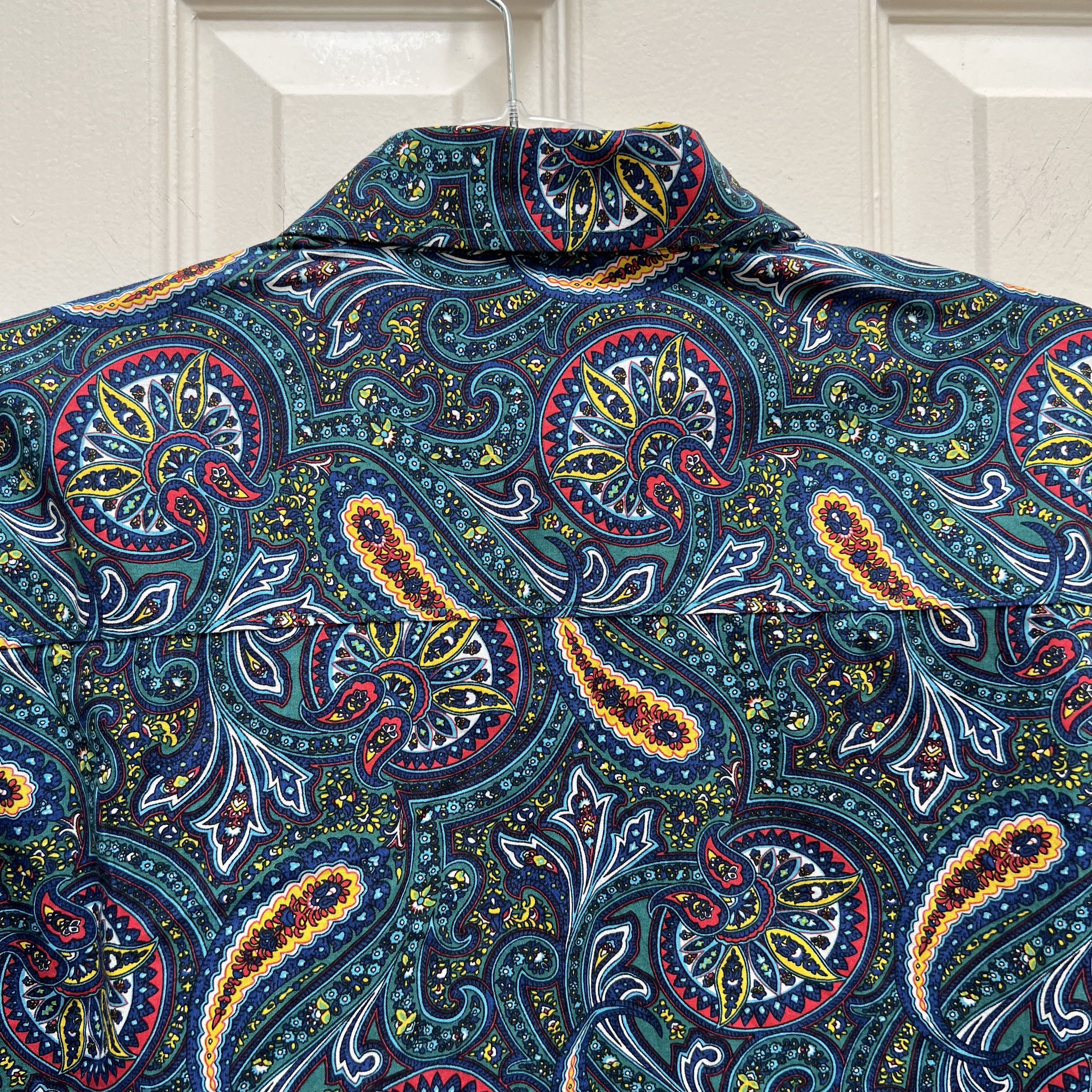 Alan Flusser Alan Flusser Bold Colorful Vibrant Paisley Shirt Size US L / EU 52-54 / 3 - 7 Thumbnail