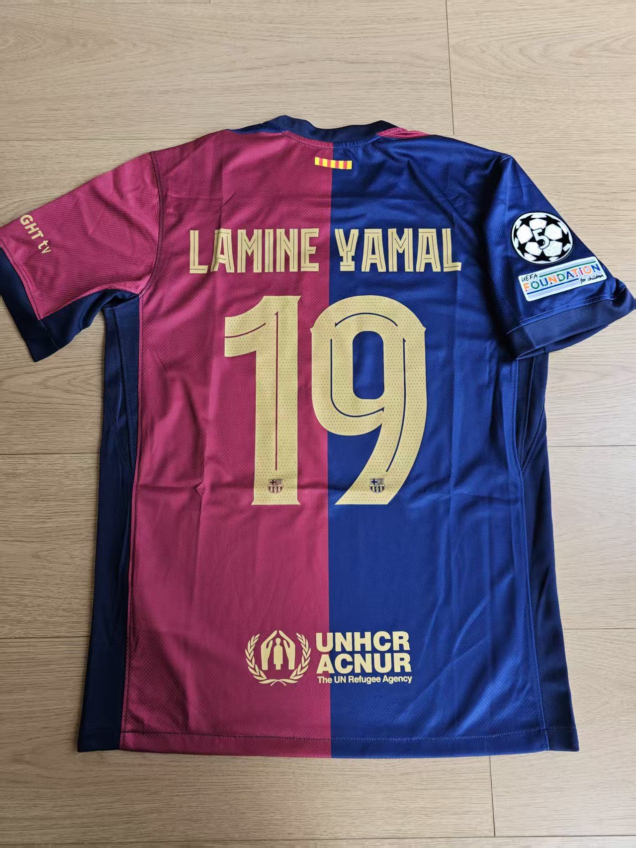 Other 2025 UEFA Champions Barcelona #19 Lamine Yamal Jersey Home Size US M / EU 48-50 / 2 - 1 Thumbnail